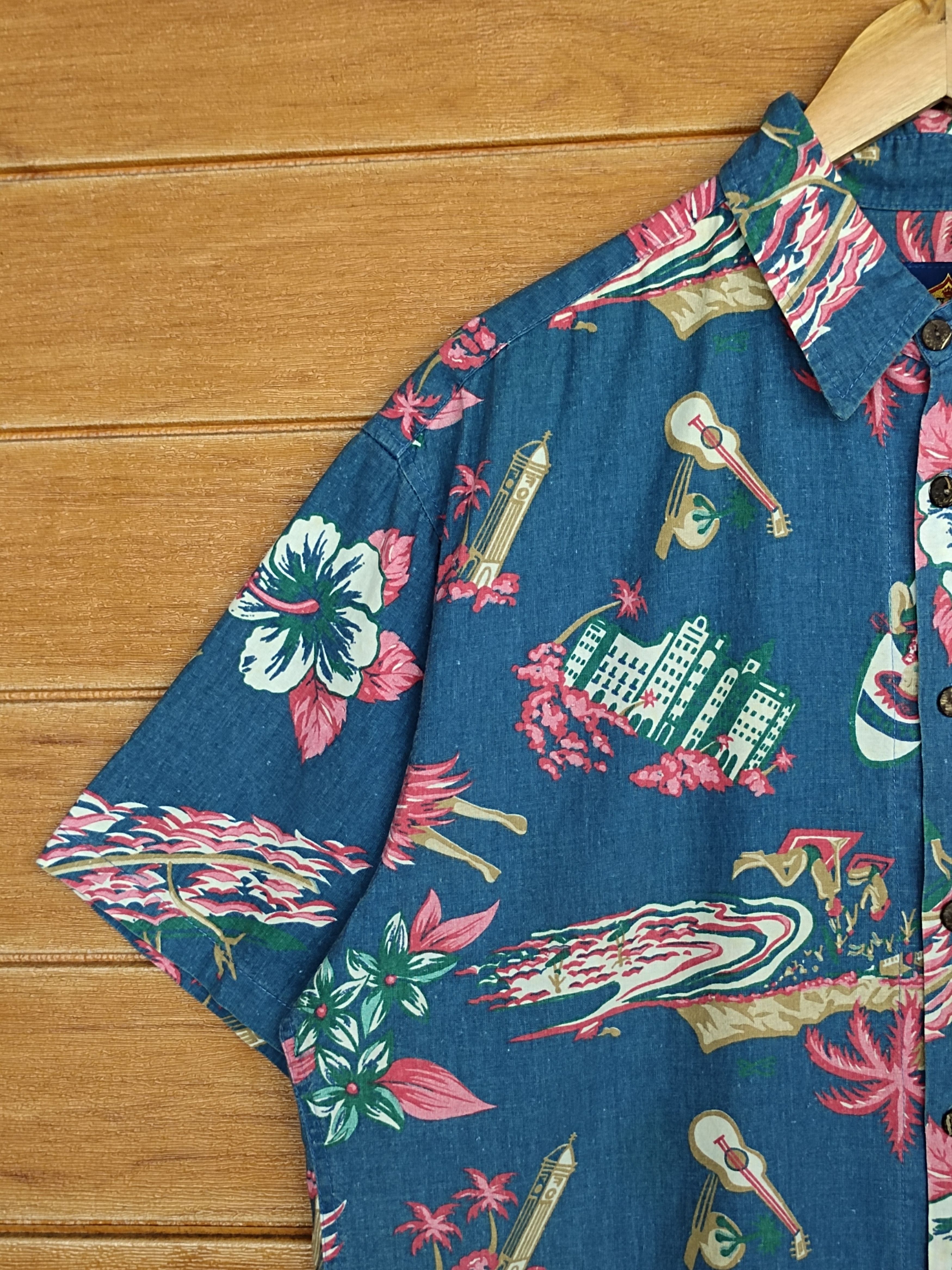 Vintage Vintage C.Classic Hula Girls Hibiscus Hawaiian Shirt Size US L / EU 52-54 / 3 - 5 Thumbnail