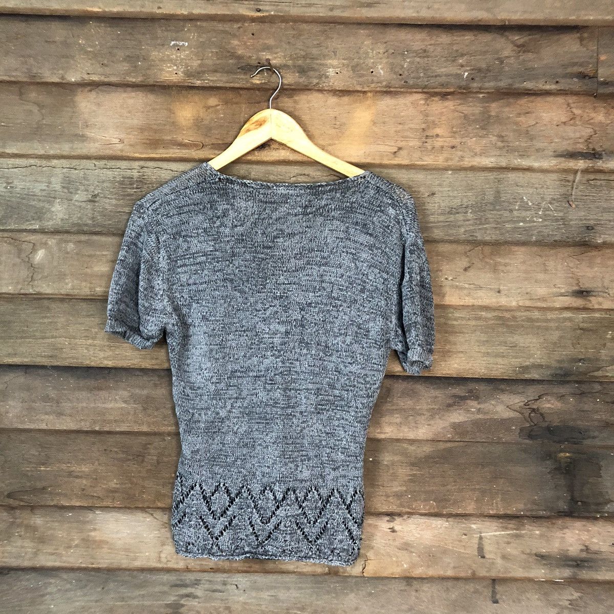 Homespun Knitwear Target crochet grey cardigan knitwear #7122 Size S / US 4 / IT 40 - 13 Thumbnail