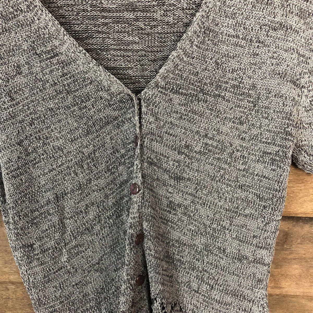 Homespun Knitwear Target crochet grey cardigan knitwear #7122 Size S / US 4 / IT 40 - 7 Thumbnail
