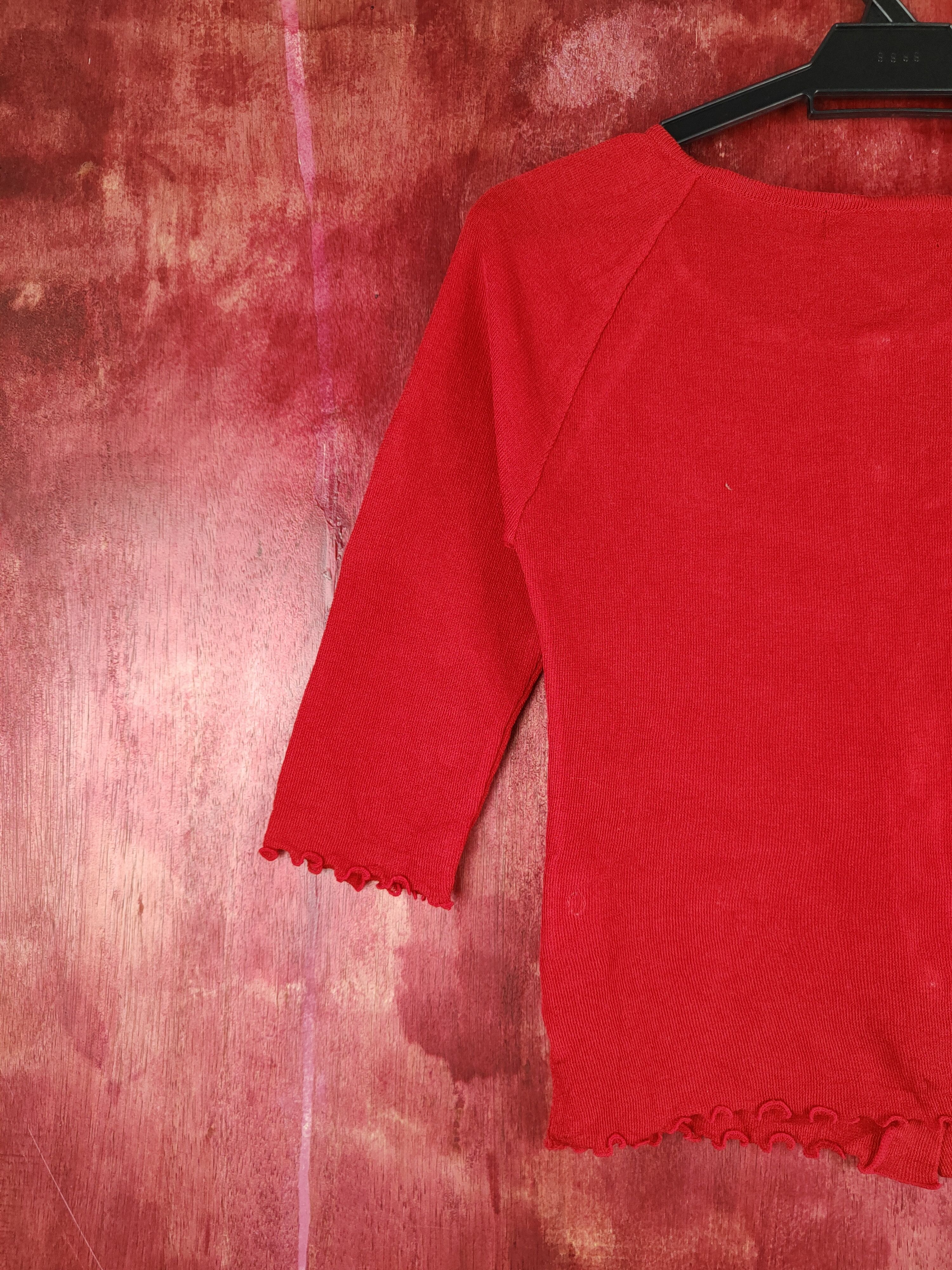 Japanese Brand Collection Prestige Red Cardigan #S858 Size XS / US 0-2 / IT 36-38 - 8 Thumbnail