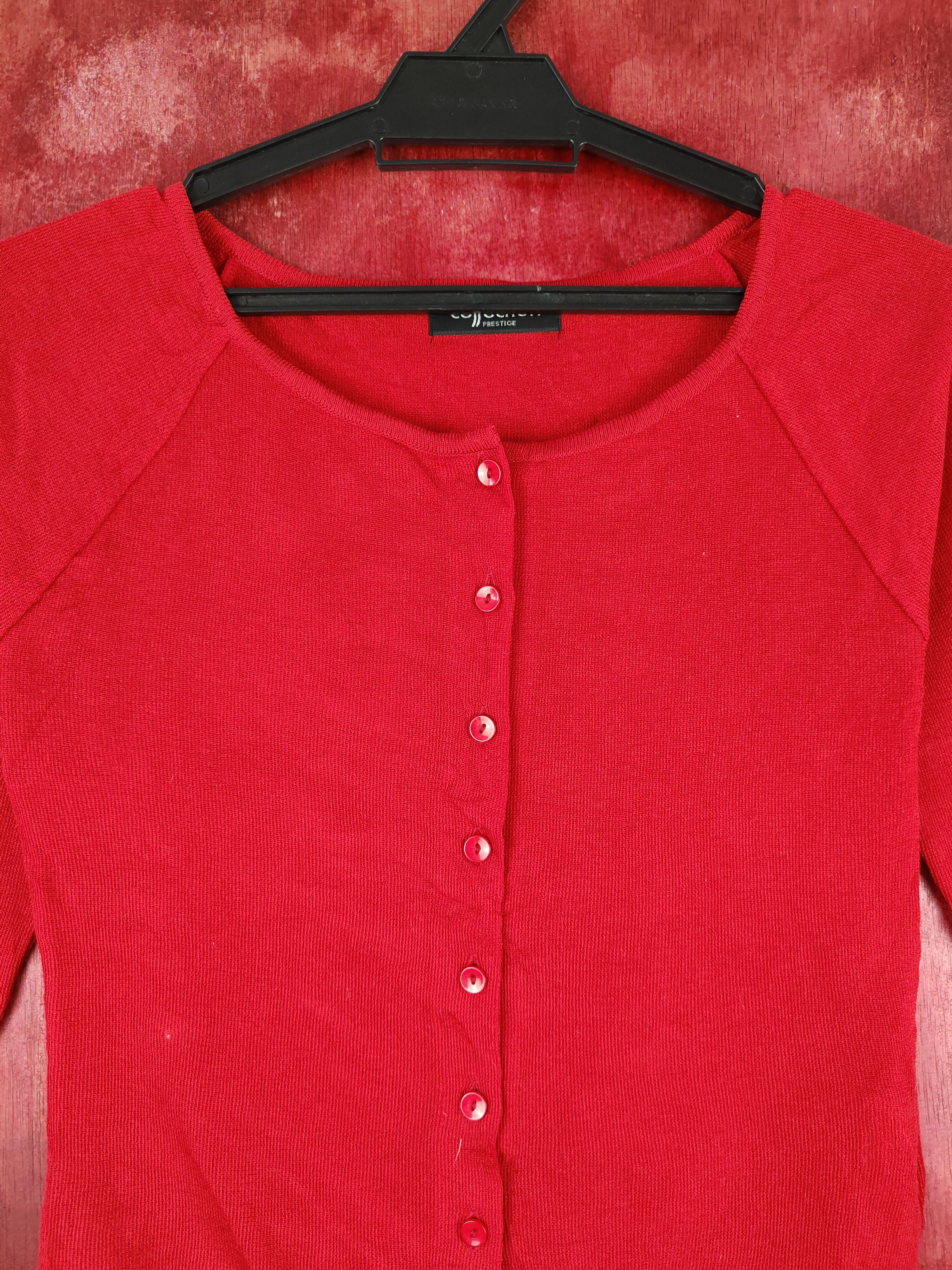 Japanese Brand Collection Prestige Red Cardigan #S858 Size XS / US 0-2 / IT 36-38 - 2 Thumbnail