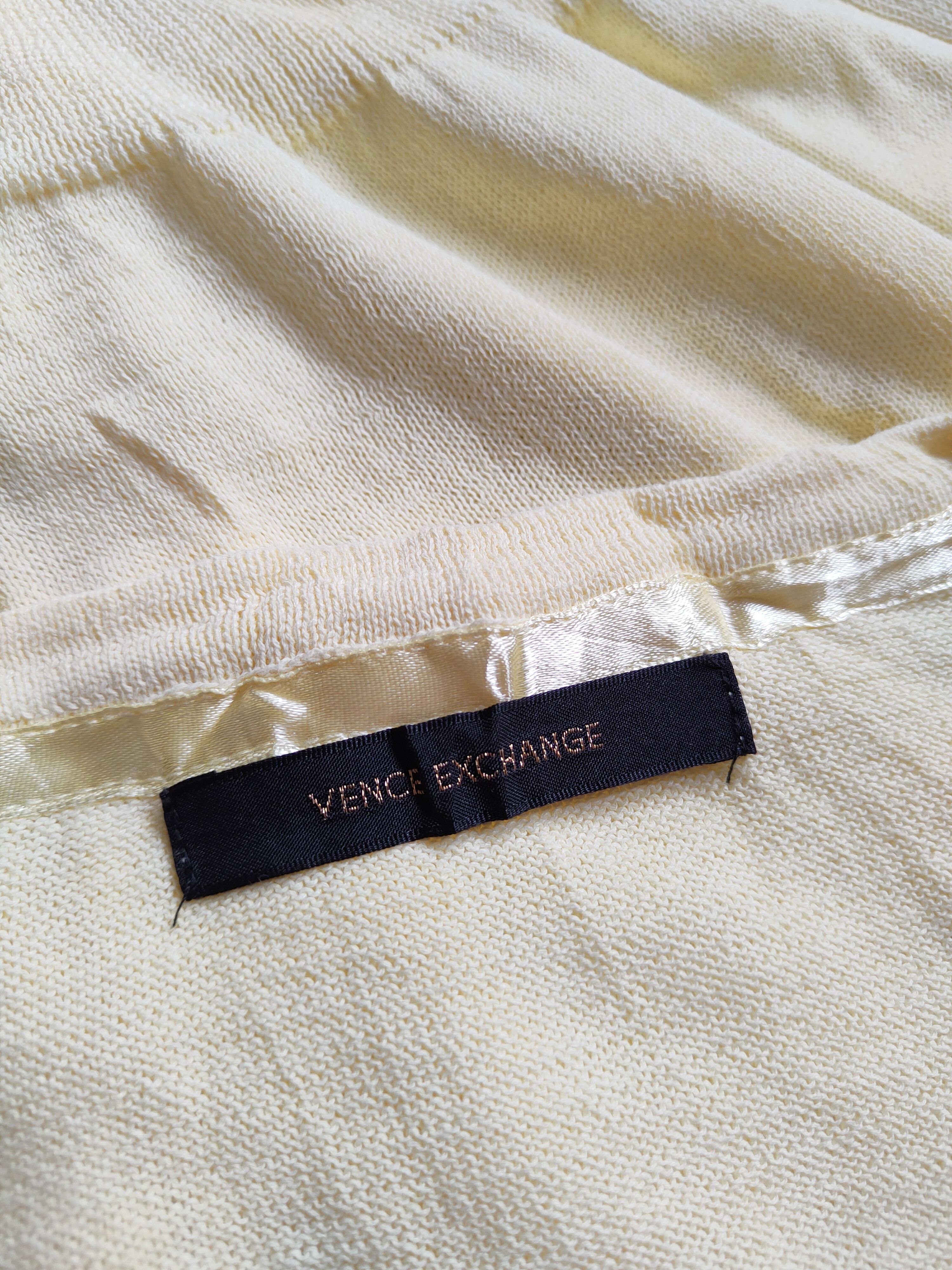 Japanese Brand Venc Exchange Yellow Crop Tops Cardigan #S855 Size S / US 4 / IT 40 - 11 Thumbnail