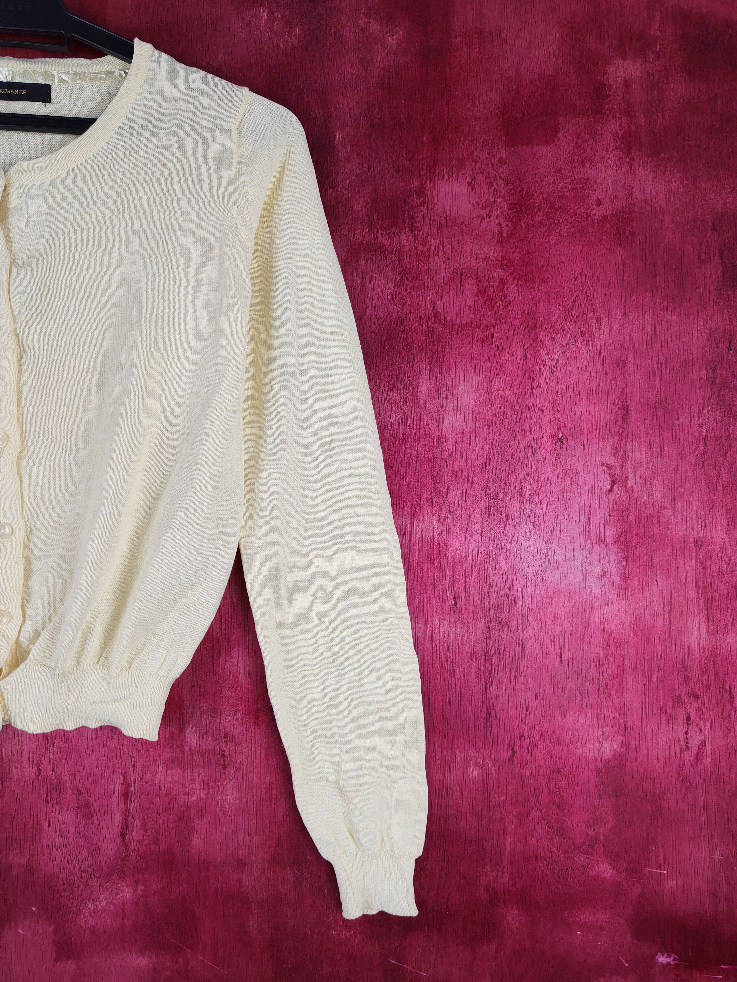 Japanese Brand Venc Exchange Yellow Crop Tops Cardigan #S855 Size S / US 4 / IT 40 - 5 Thumbnail