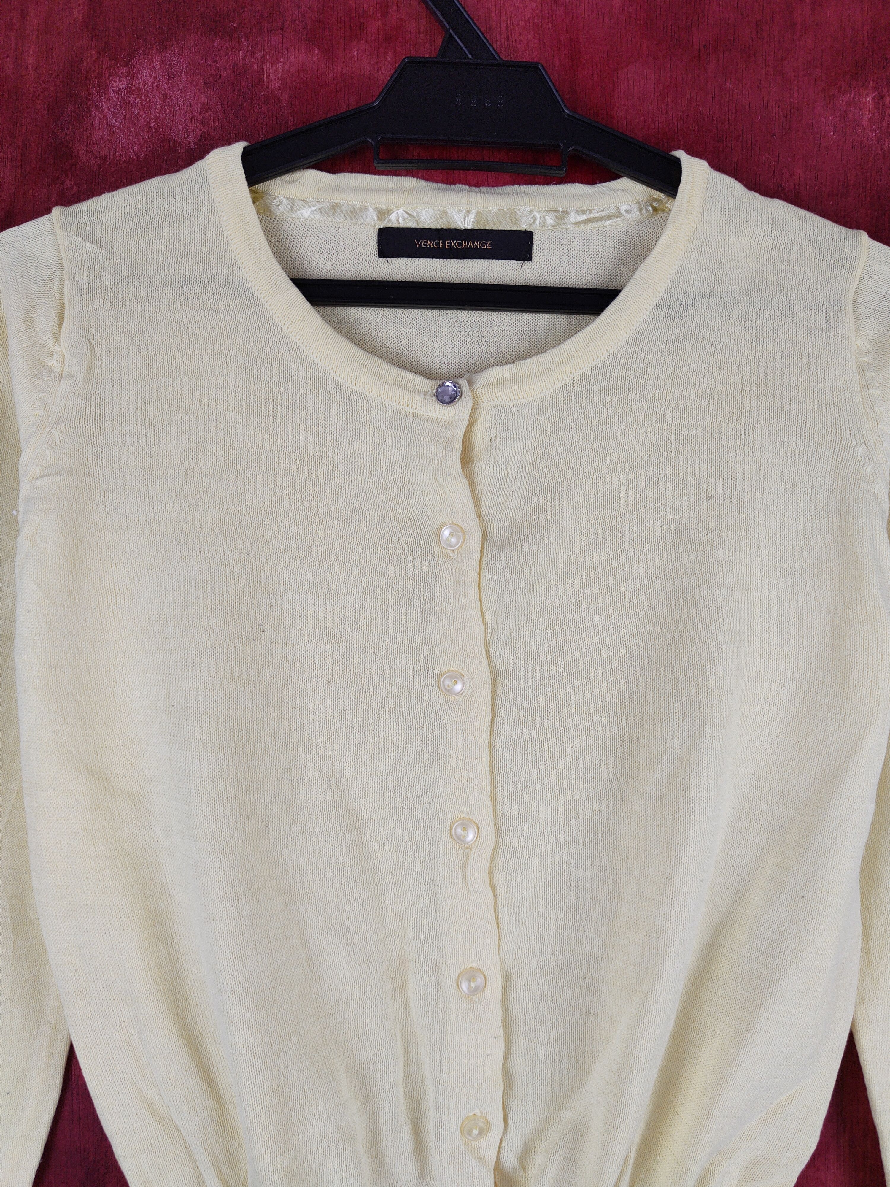 Japanese Brand Venc Exchange Yellow Crop Tops Cardigan #S855 Size S / US 4 / IT 40 - 2 Thumbnail