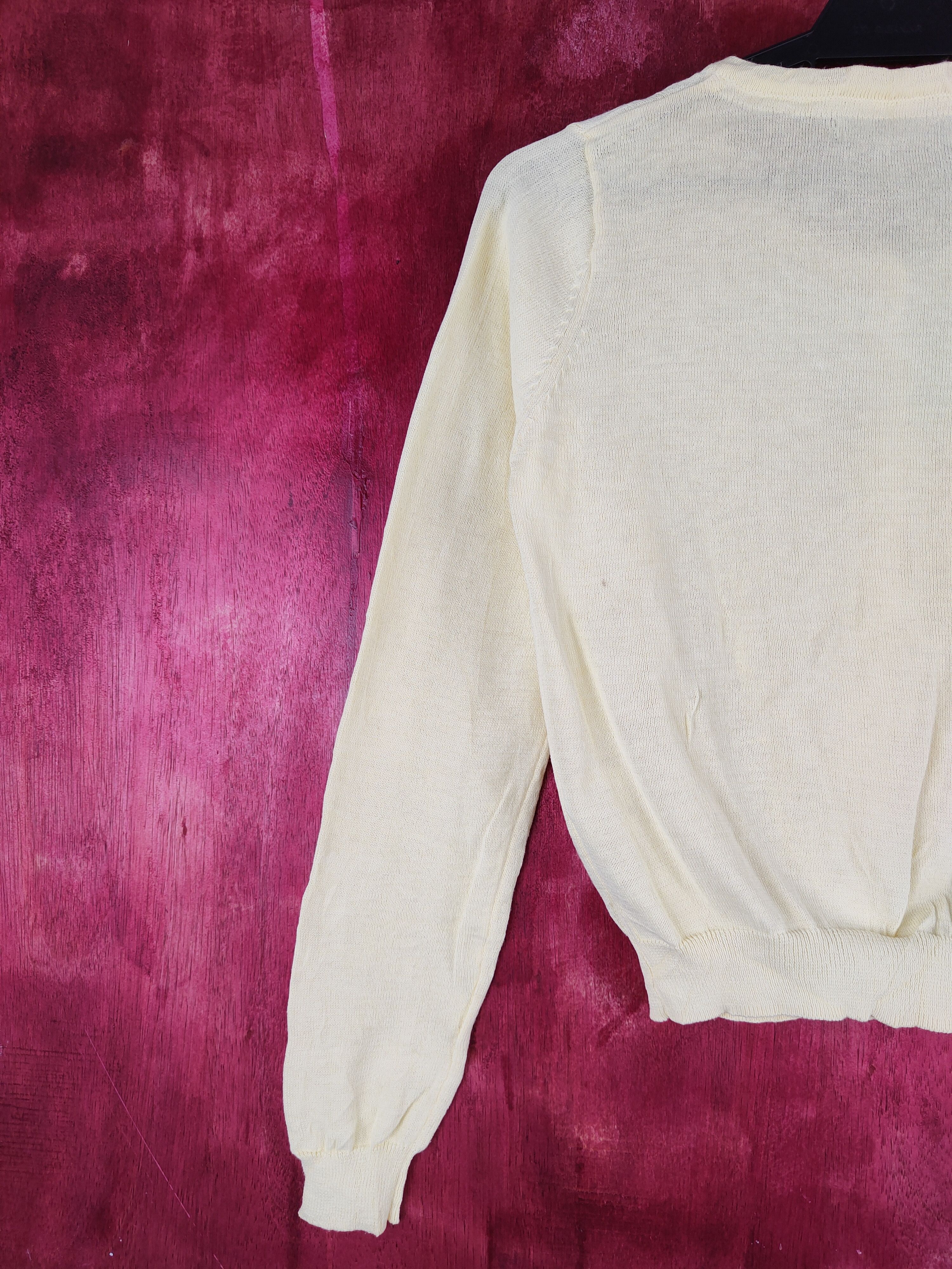 Japanese Brand Venc Exchange Yellow Crop Tops Cardigan #S855 Size S / US 4 / IT 40 - 8 Thumbnail