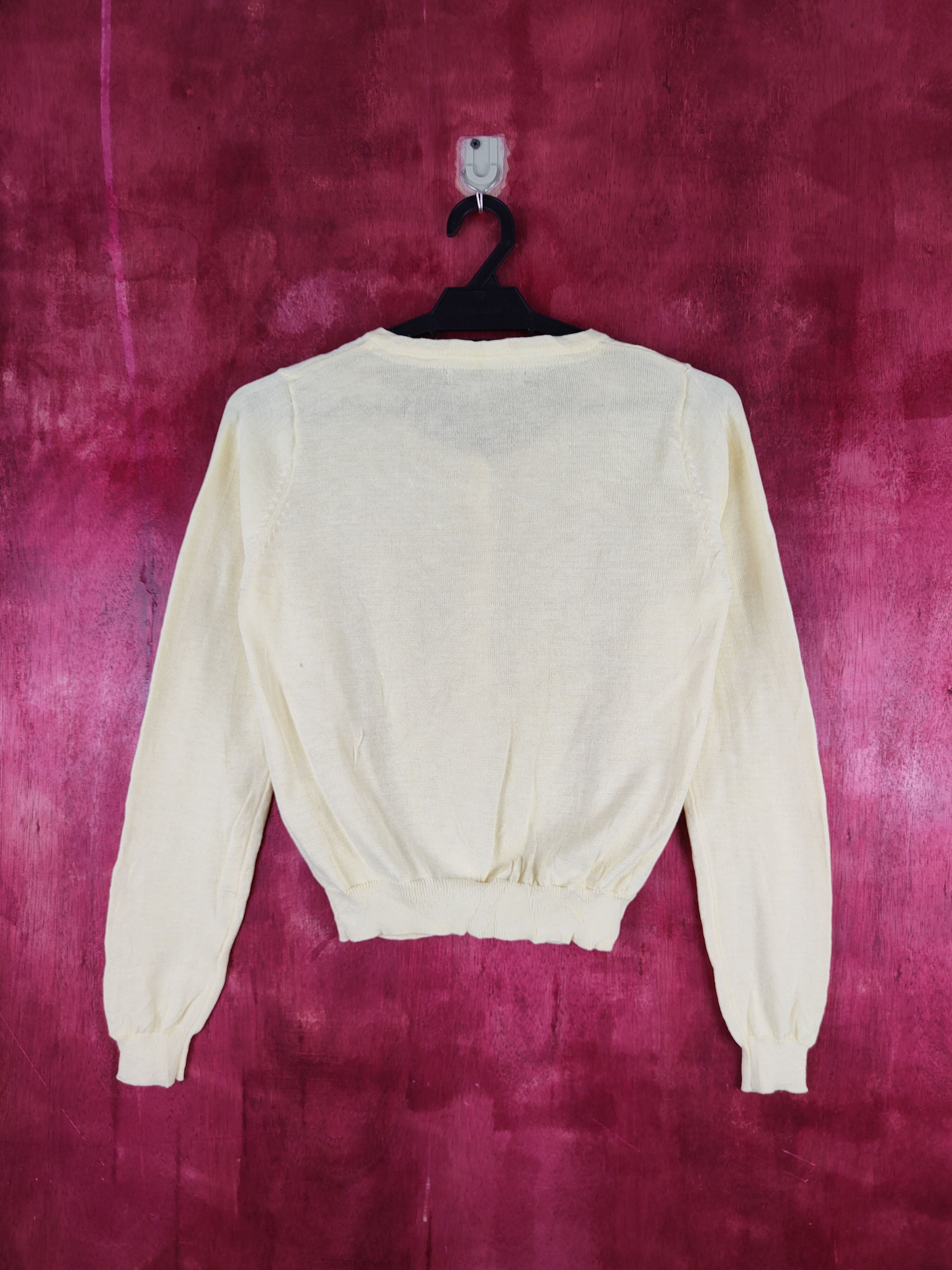 Japanese Brand Venc Exchange Yellow Crop Tops Cardigan #S855 Size S / US 4 / IT 40 - 7 Thumbnail