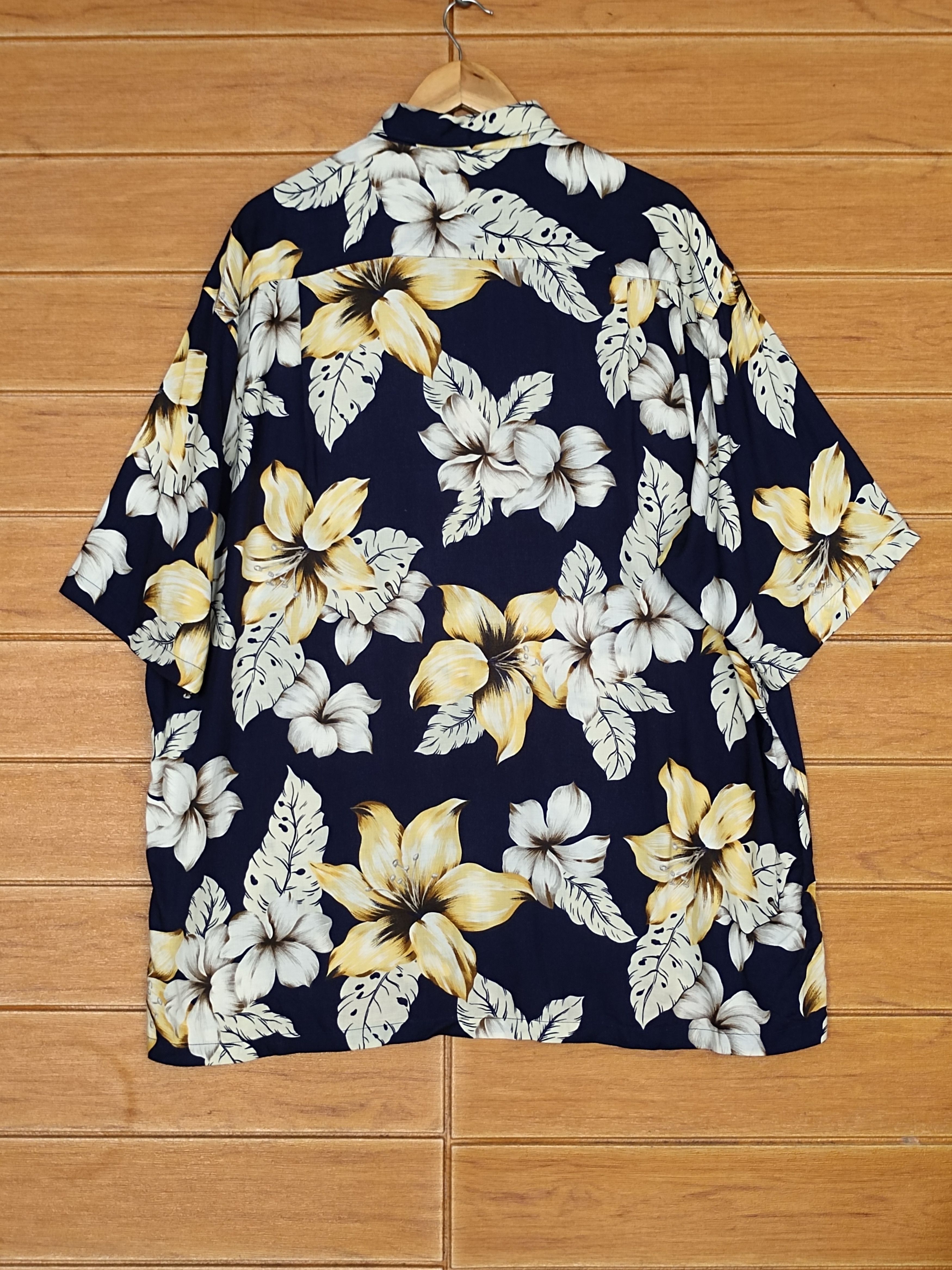 Nautica Vintage 90s Nautica leaf Motive Rayon Oversize Hawaiian Size US XL / EU 56 / 4 - 8 Thumbnail