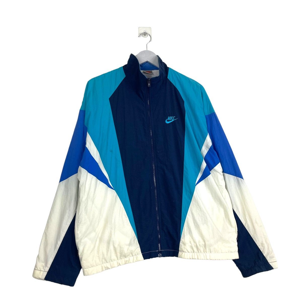 Nike × Vintage 💥90s NIKE SPORTWEAR ZIPPER WINDBREAKER JACKET Size US M / EU 48-50 / 2 - 3 Thumbnail