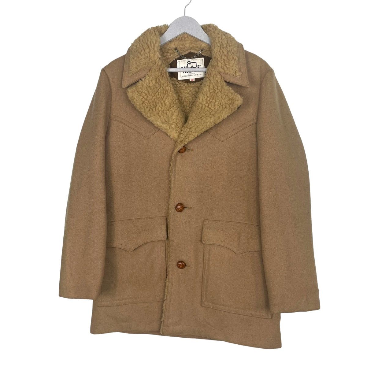 Woolrich Woolen Mills 💥VINTAGE WOOLRICH SHERPA BUTTON COAT JACKET Size US M / EU 48-50 / 2 - 2 Thumbnail