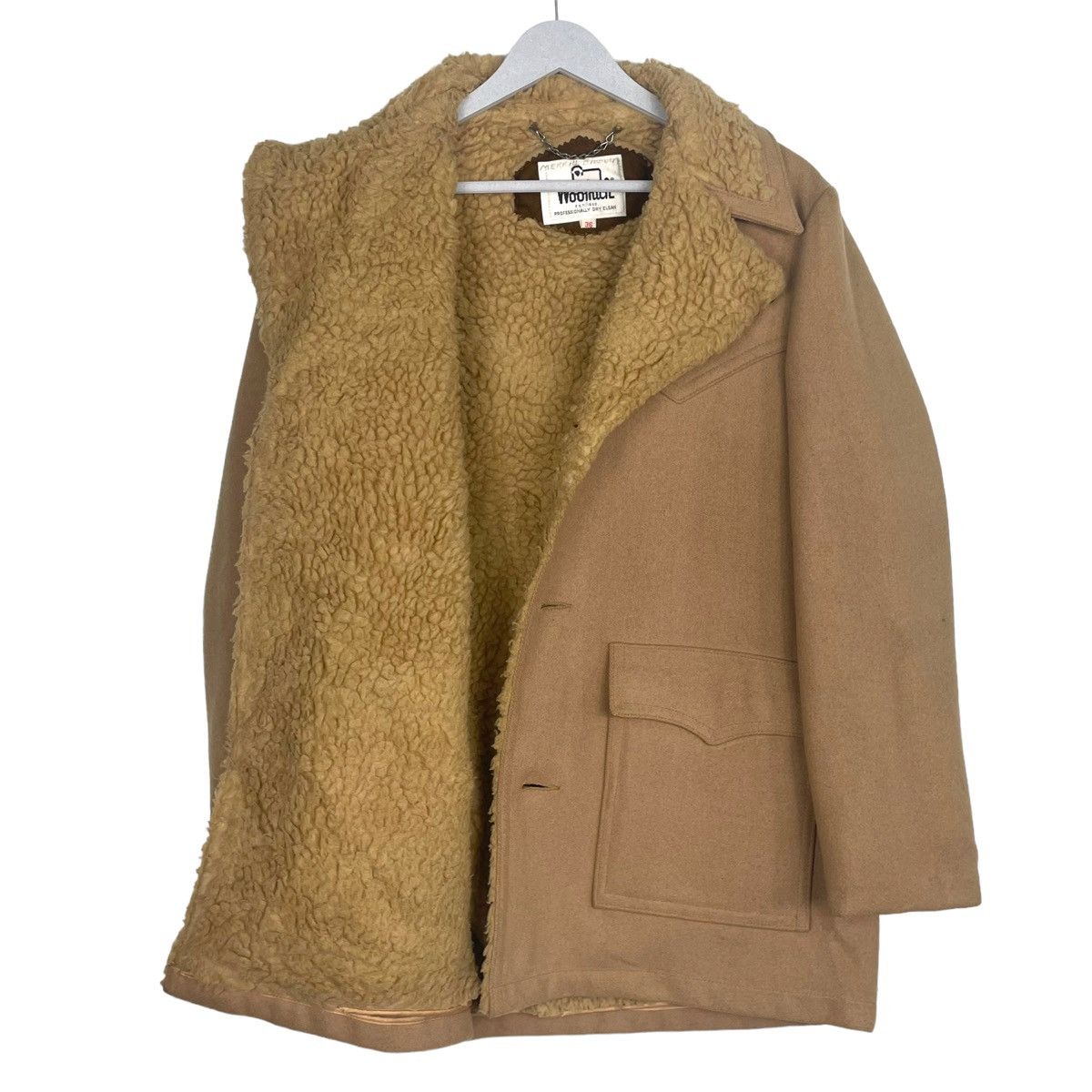 Woolrich Woolen Mills 💥VINTAGE WOOLRICH SHERPA BUTTON COAT JACKET Size US M / EU 48-50 / 2 - 6 Thumbnail