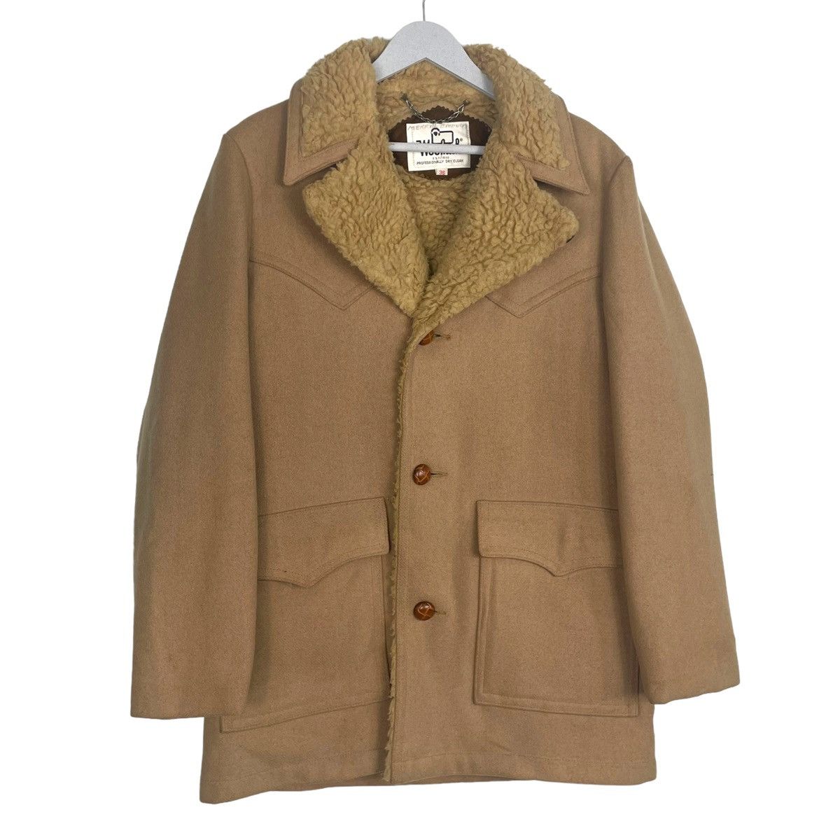 Woolrich Woolen Mills 💥VINTAGE WOOLRICH SHERPA BUTTON COAT JACKET Size US M / EU 48-50 / 2 - 3 Thumbnail