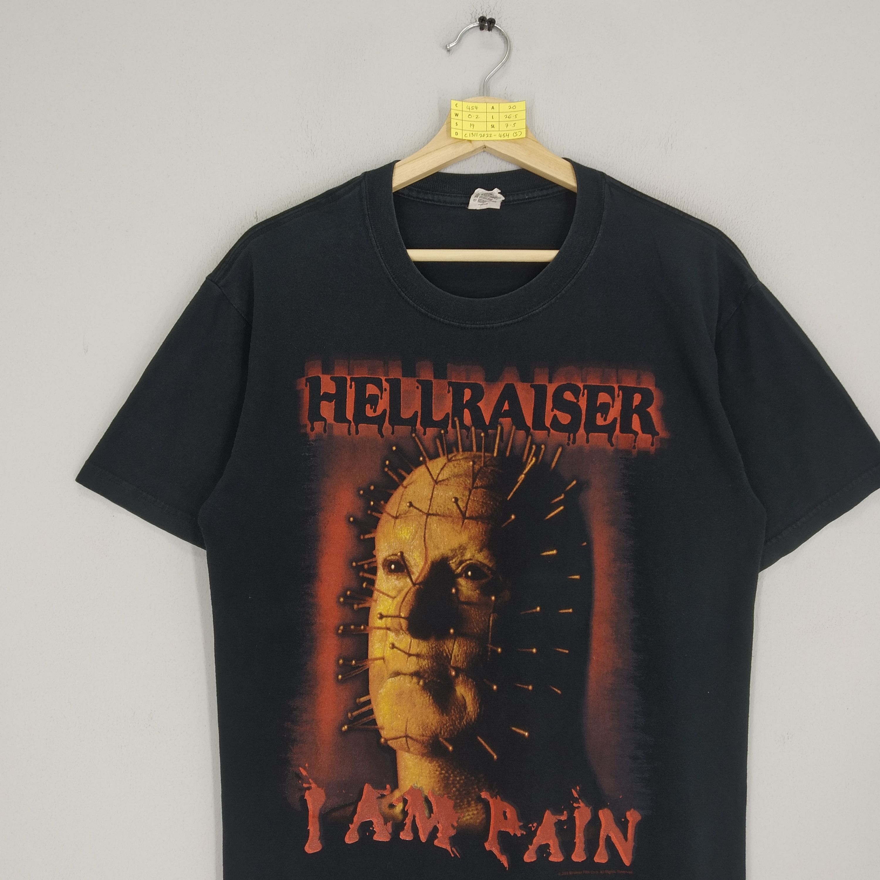 Expert Horror Vintage Hellraiser I am Pain Horror/Mystery Movie Promo Tee Size US M / EU 48-50 / 2 - 3 Thumbnail