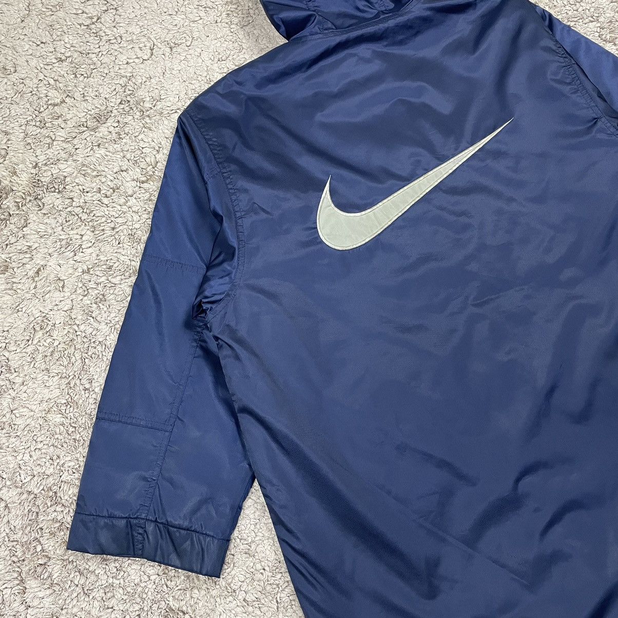 Nike × Vintage Vintage Nike Swoosh Logo Hoodie Jacket Size US L / EU 52-54 / 3 - 3 Thumbnail