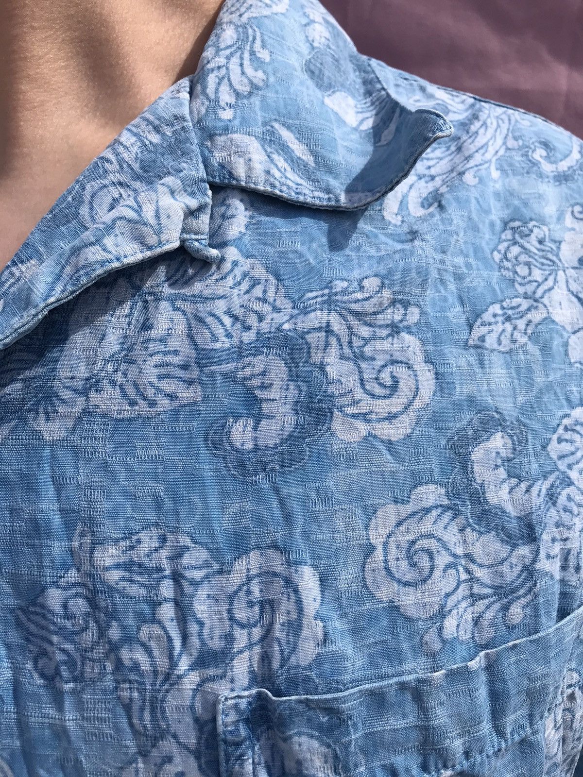 Vintage PURE TEXTURED SILK SUMMER SHIRT Size US M / EU 48-50 / 2 - 1 Thumbnail