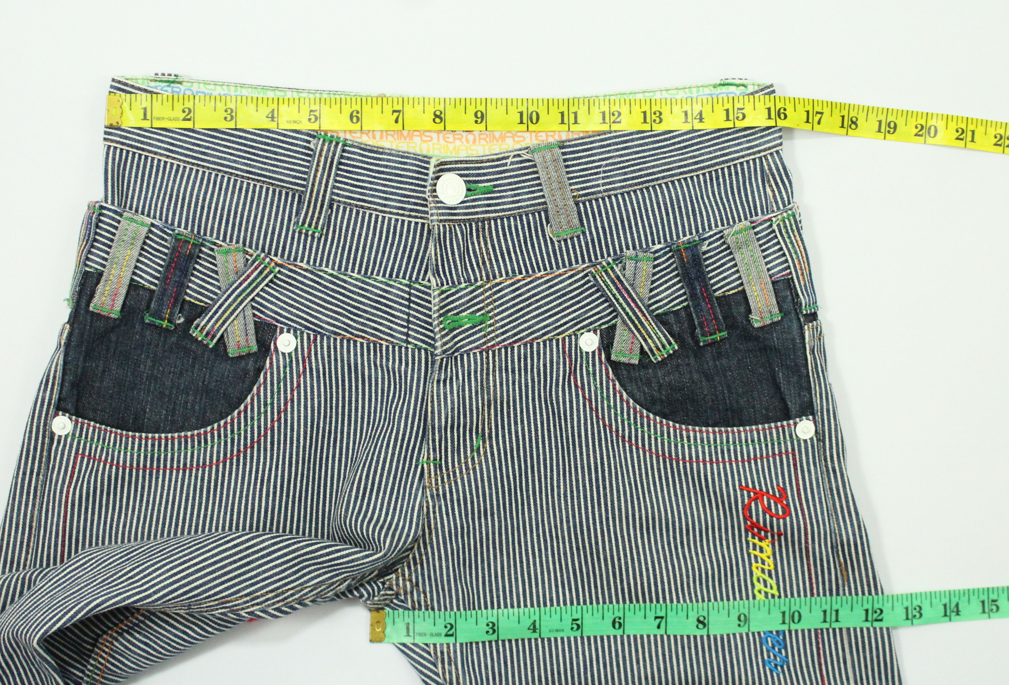 Ed Hardy × In The Attic × Tornado Mart SICK 🔥 Double Waist Hickory Pants RIMASTER Rainbow Logo Size US 32 / EU 48 - 21 Thumbnail