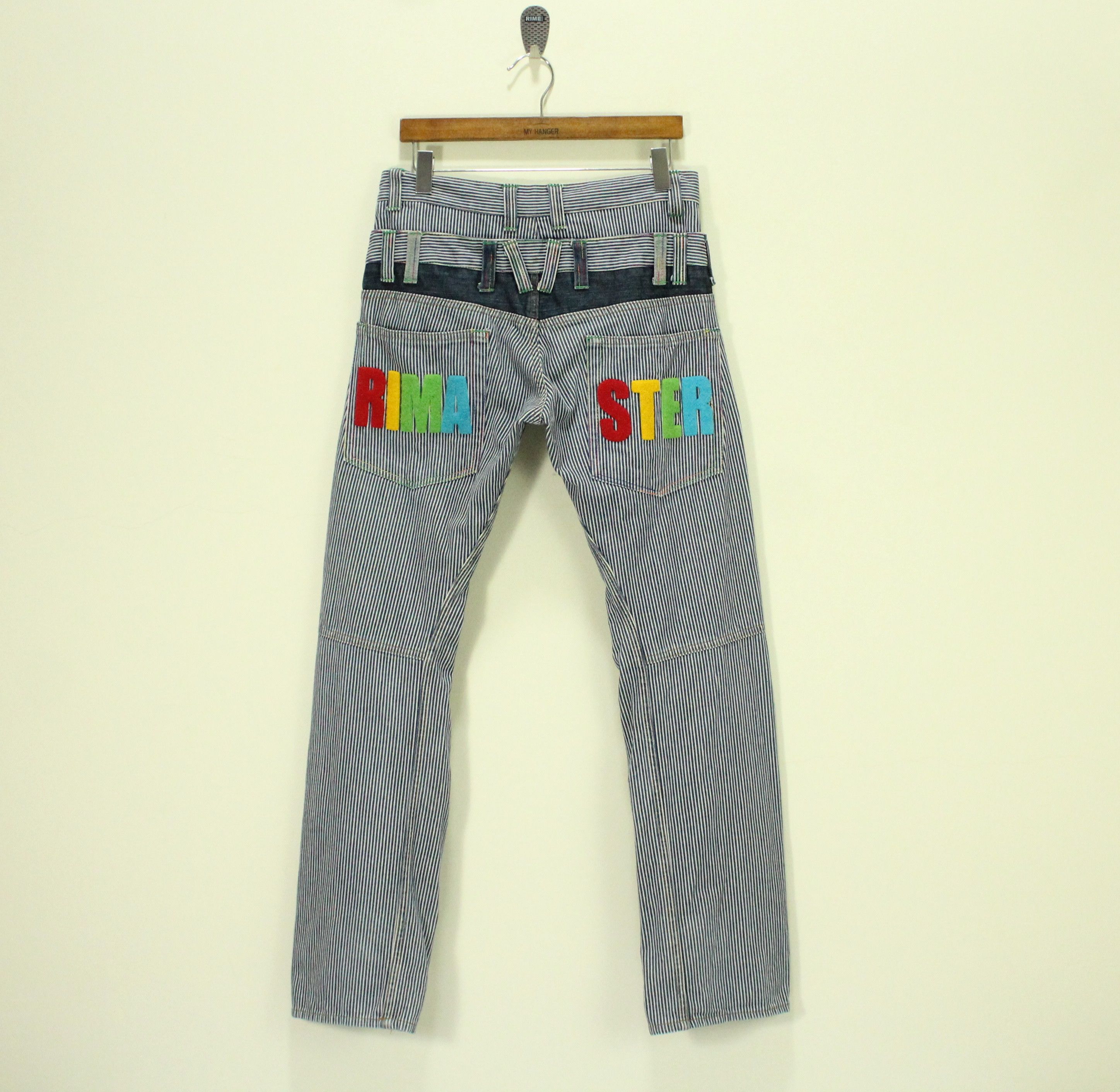 Ed Hardy × In The Attic × Tornado Mart SICK 🔥 Double Waist Hickory Pants RIMASTER Rainbow Logo Size US 32 / EU 48 - 9 Thumbnail