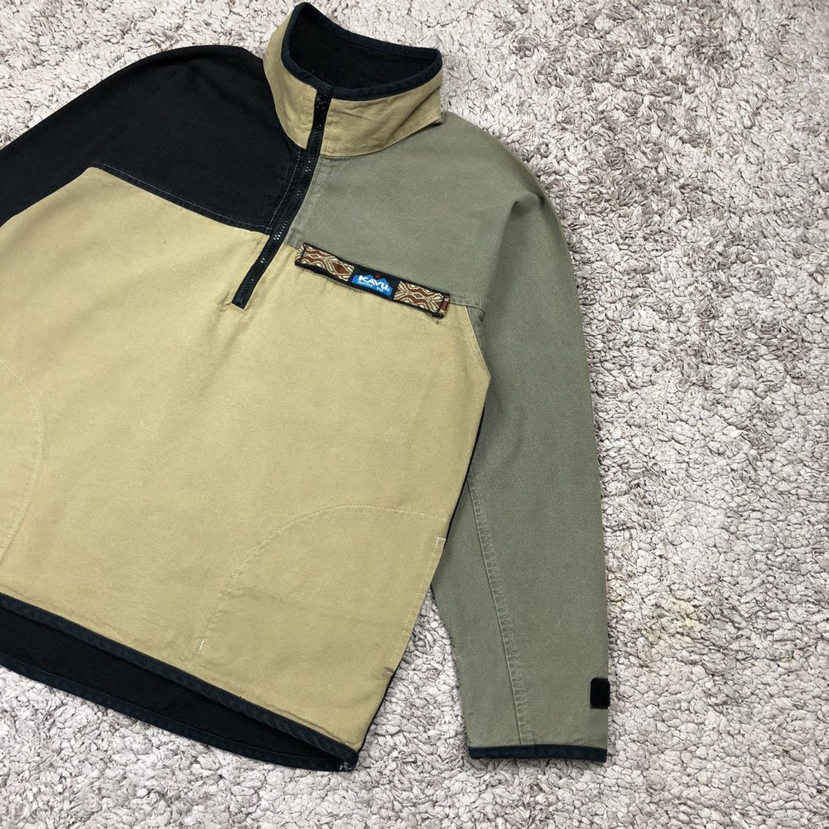 KAVU × Vintage Vintage KAVU Workwear Halfzipper Jacket Size US M / EU 48-50 / 2 - 4 Thumbnail