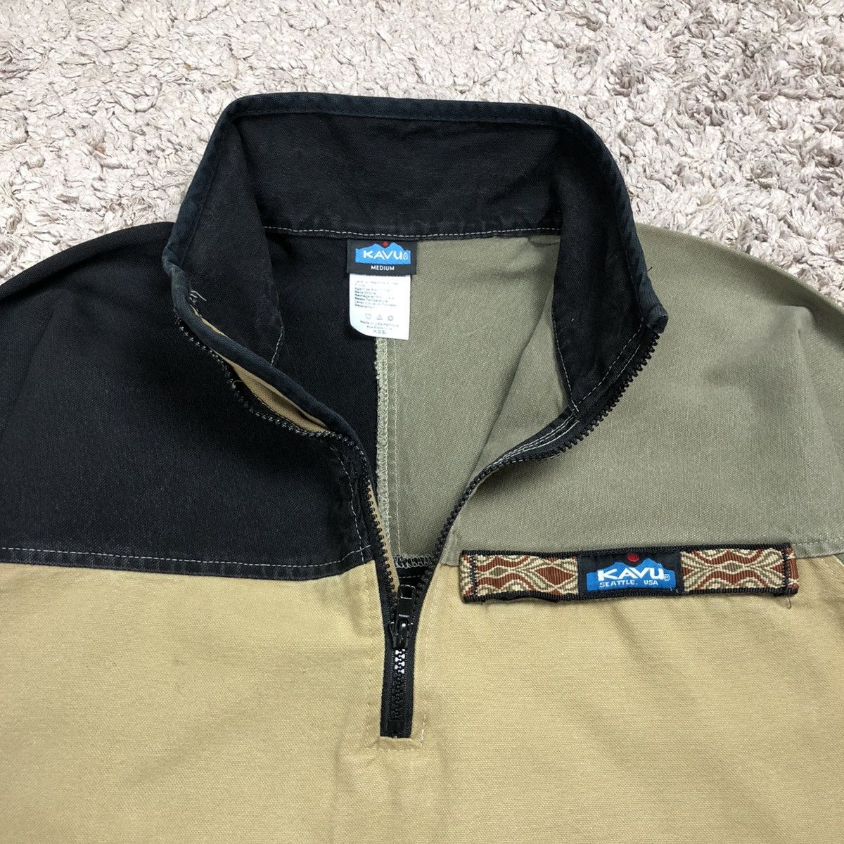KAVU × Vintage Vintage KAVU Workwear Halfzipper Jacket Size US M / EU 48-50 / 2 - 8 Thumbnail