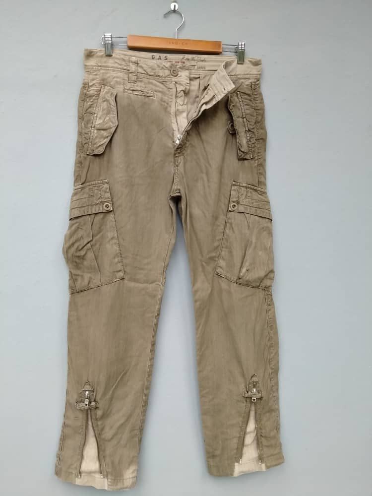 GAS Vintage Multi Pocket Gas Cargo Trousers Pant Size US 33 - 1 Thumbnail
