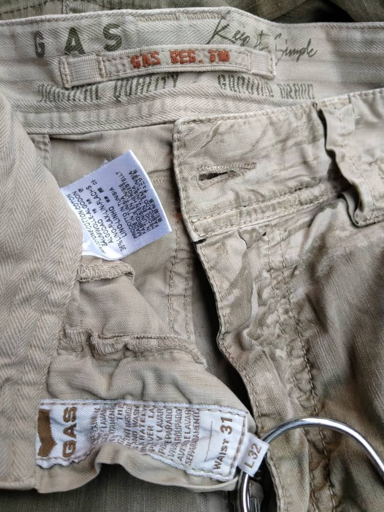 GAS Vintage Multi Pocket Gas Cargo Trousers Pant Size US 33 - 9 Thumbnail