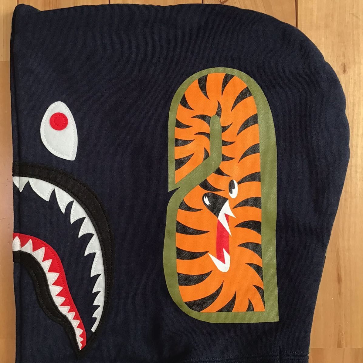 Bape BAPE 1st camo green × navy shark full zip hoodie Size US XL / EU 56 / 4 - 4 Thumbnail