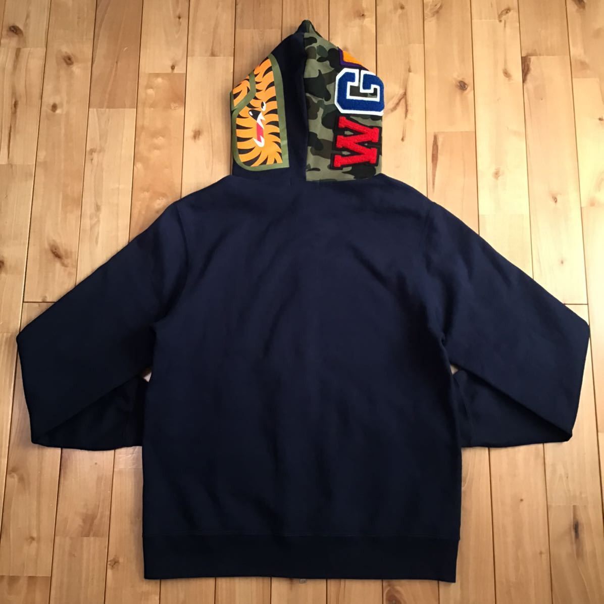 Bape BAPE 1st camo green × navy shark full zip hoodie Size US XL / EU 56 / 4 - 5 Thumbnail