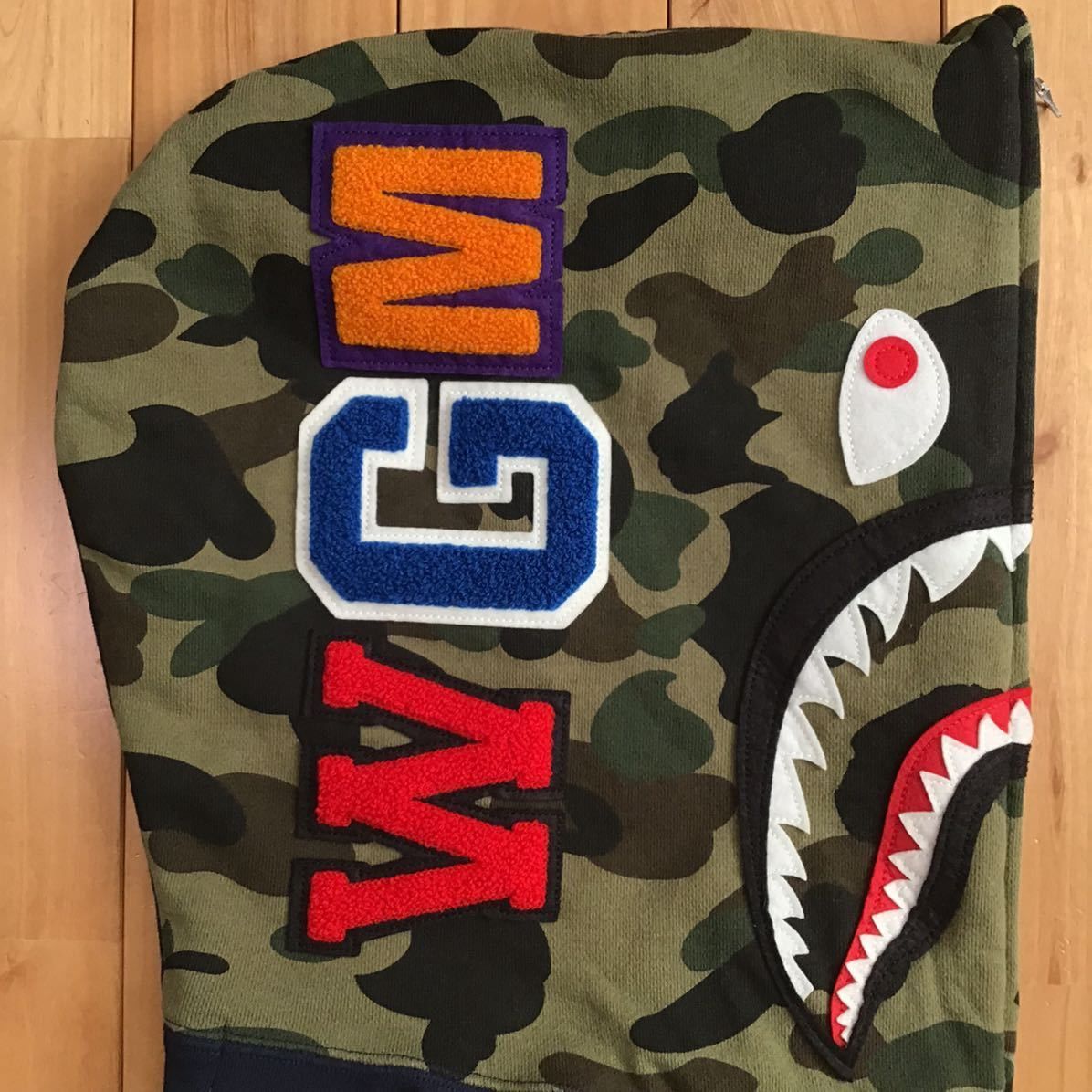 Bape BAPE 1st camo green × navy shark full zip hoodie Size US XL / EU 56 / 4 - 3 Thumbnail