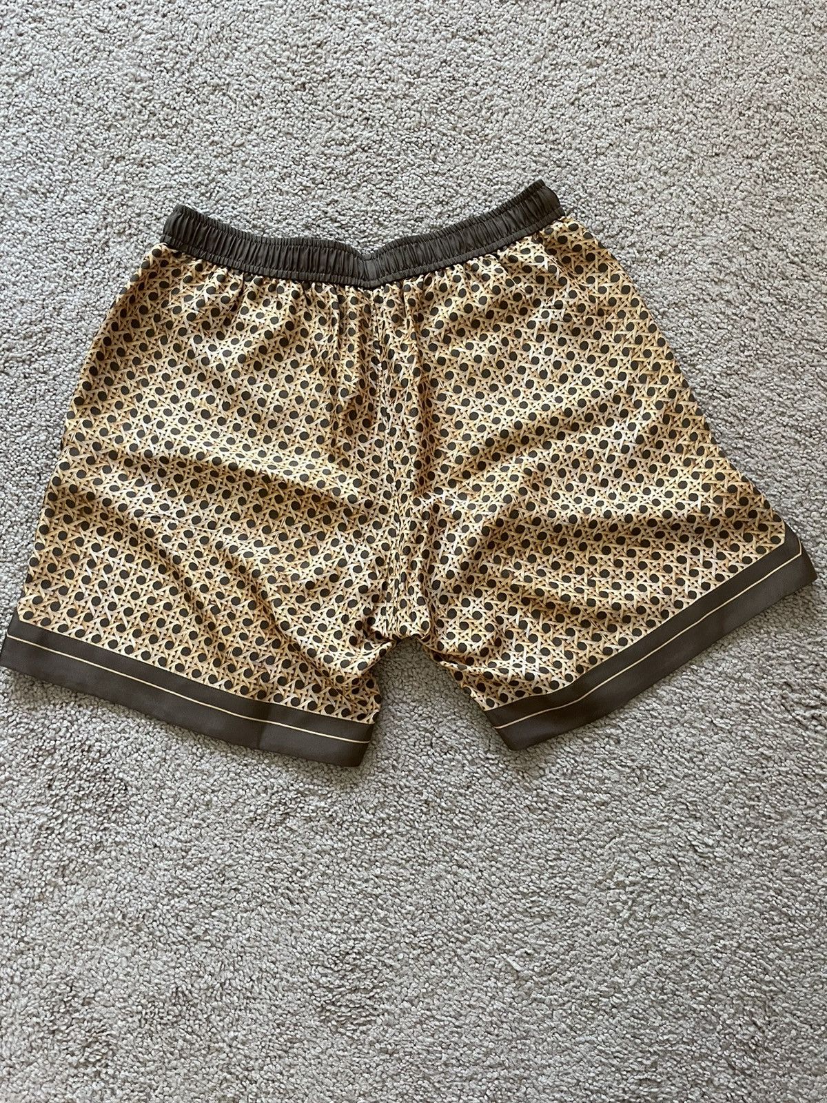 Amiri Amiri Brown Silk Shorts Size US 36 / EU 52 - 2 Thumbnail