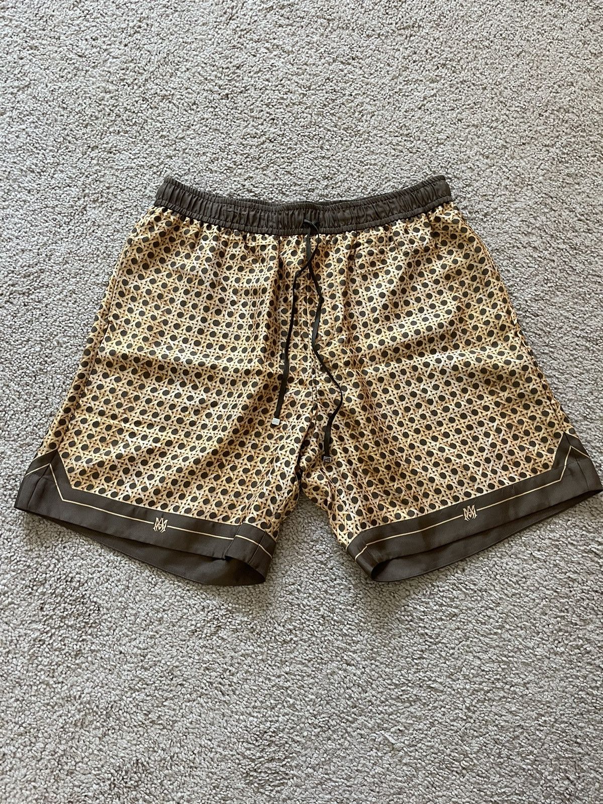 Amiri Amiri Brown Silk Shorts Size US 36 / EU 52 - 1 Thumbnail