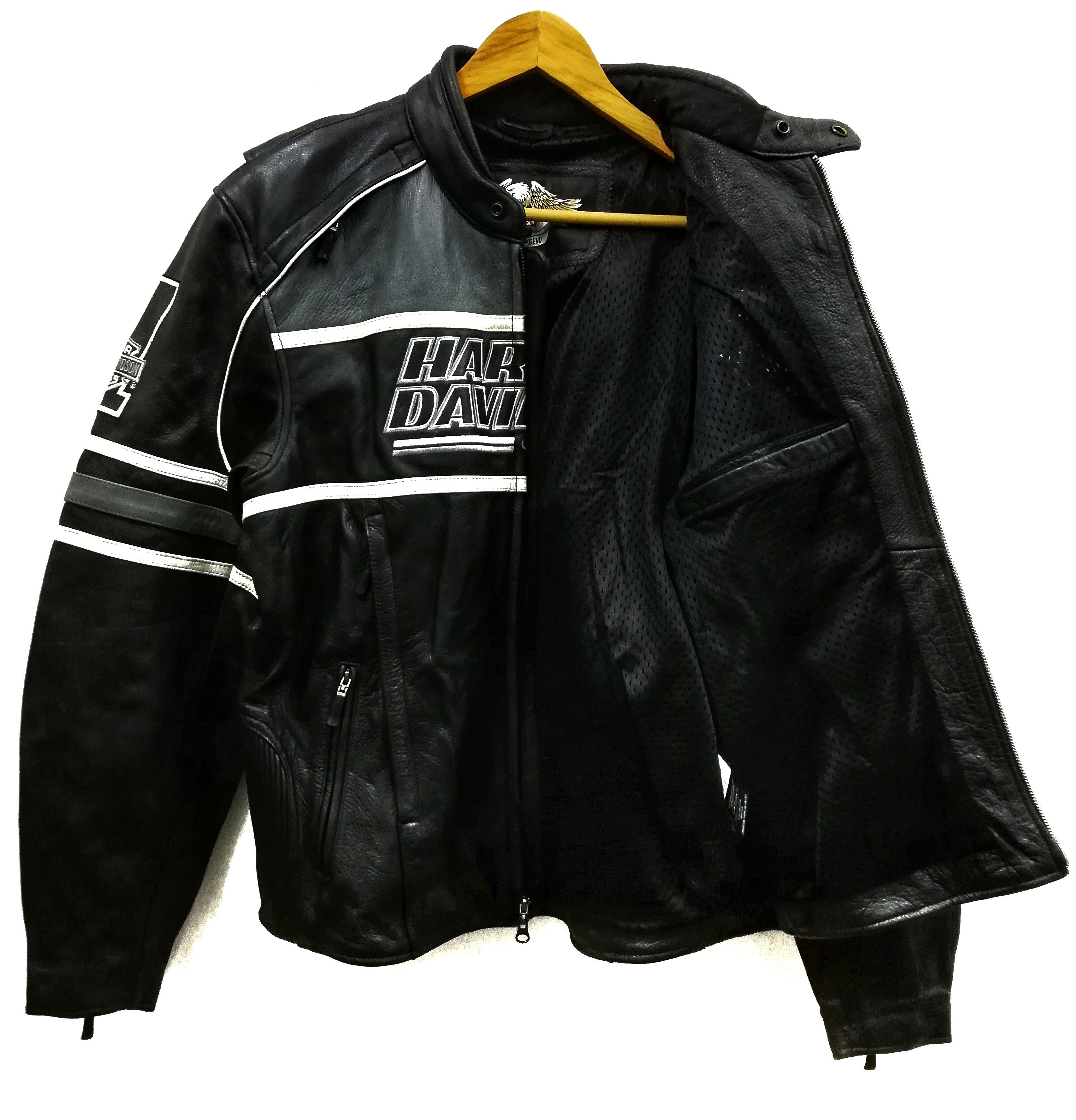 Harley Davidson × Sports Specialties 🔥Harley Davidson Big Logo Genuine Leather Jacket 🔥 Size US L / EU 52-54 / 3 - 9 Thumbnail