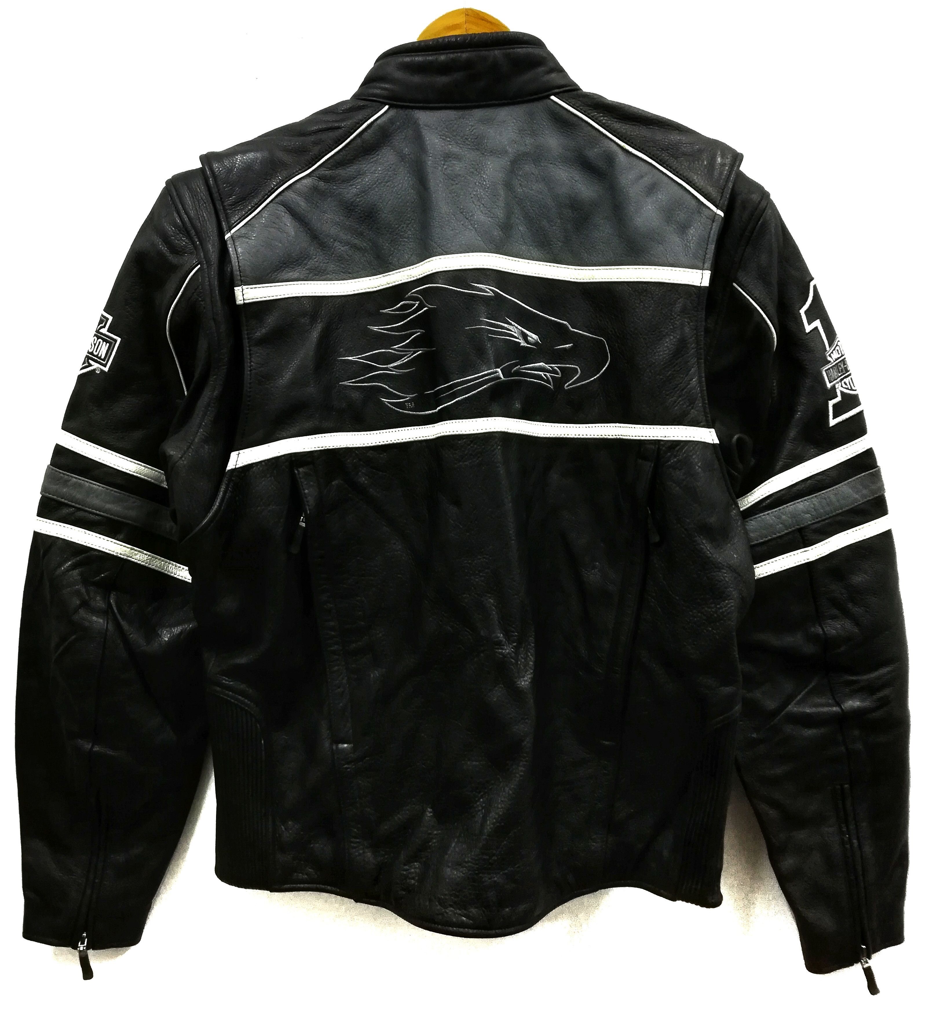 Harley Davidson × Sports Specialties 🔥Harley Davidson Big Logo Genuine Leather Jacket 🔥 Size US L / EU 52-54 / 3 - 10 Thumbnail