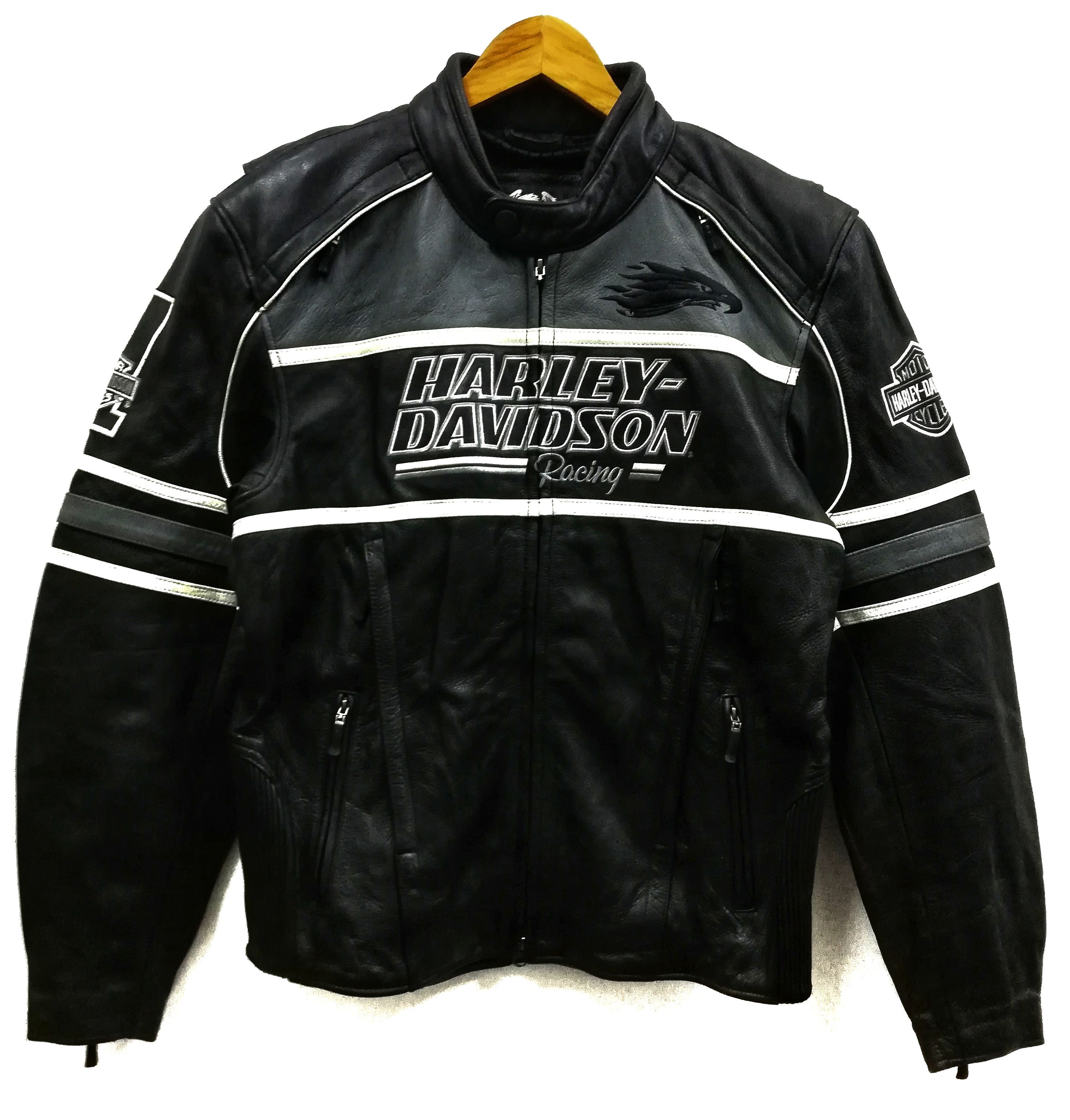 Harley Davidson × Sports Specialties 🔥Harley Davidson Big Logo Genuine Leather Jacket 🔥 Size US L / EU 52-54 / 3 - 2 Thumbnail