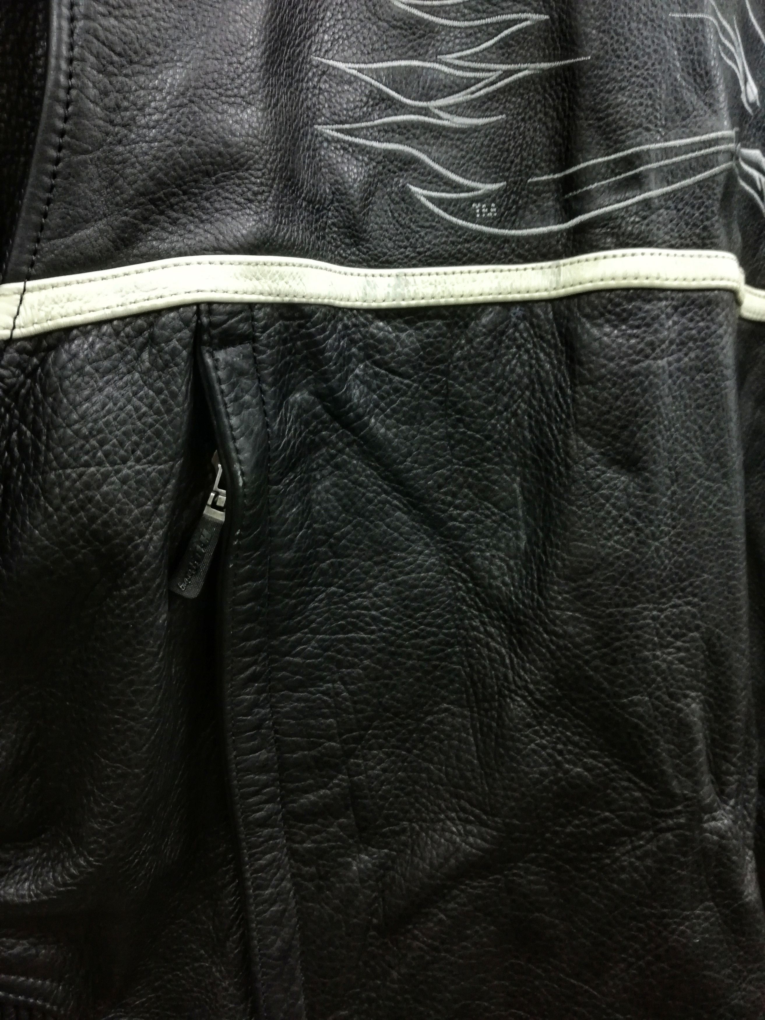 Harley Davidson × Sports Specialties 🔥Harley Davidson Big Logo Genuine Leather Jacket 🔥 Size US L / EU 52-54 / 3 - 13 Thumbnail