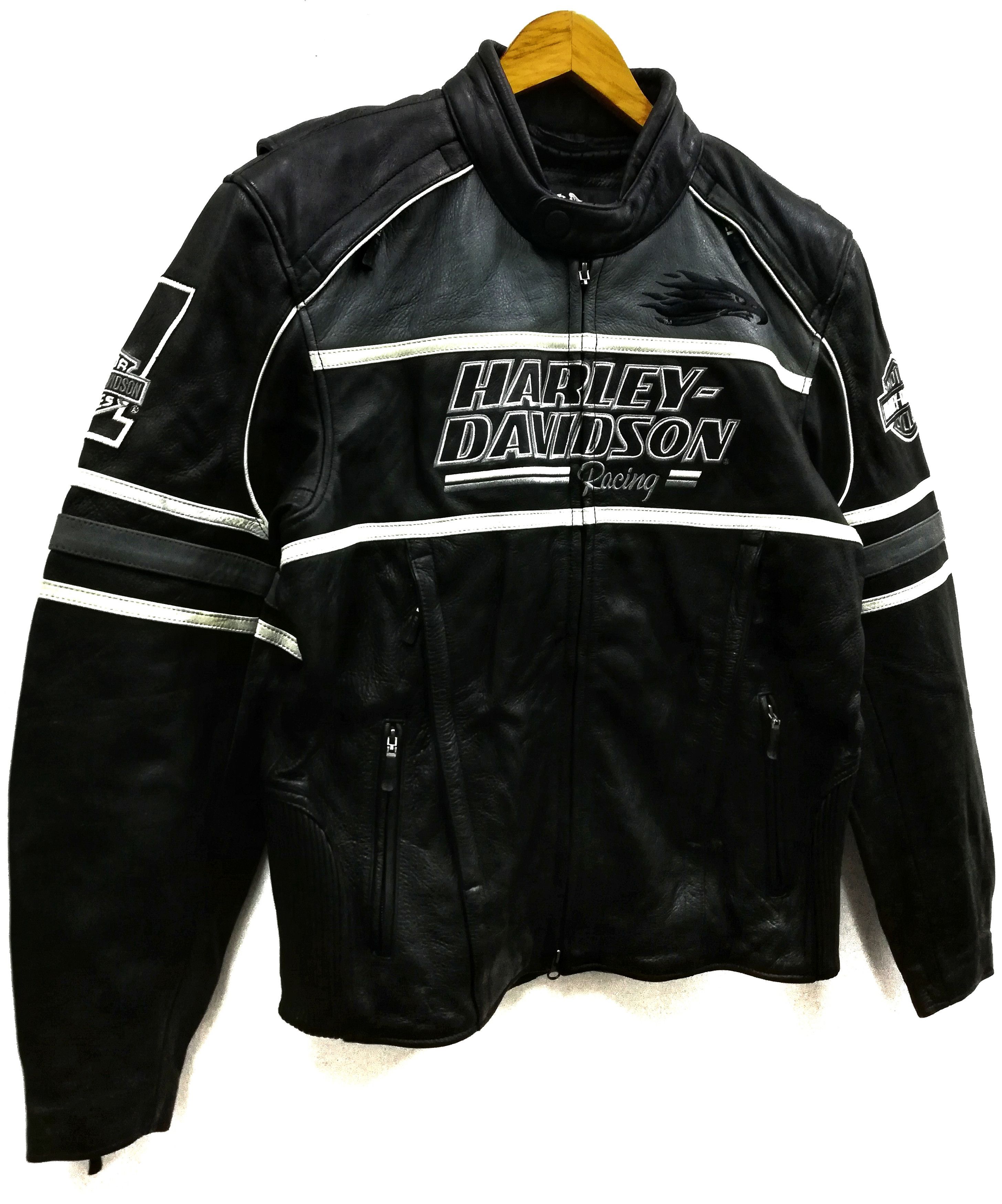 🔥Harley Davidson Big Logo Genuine Leather Jacket 🔥