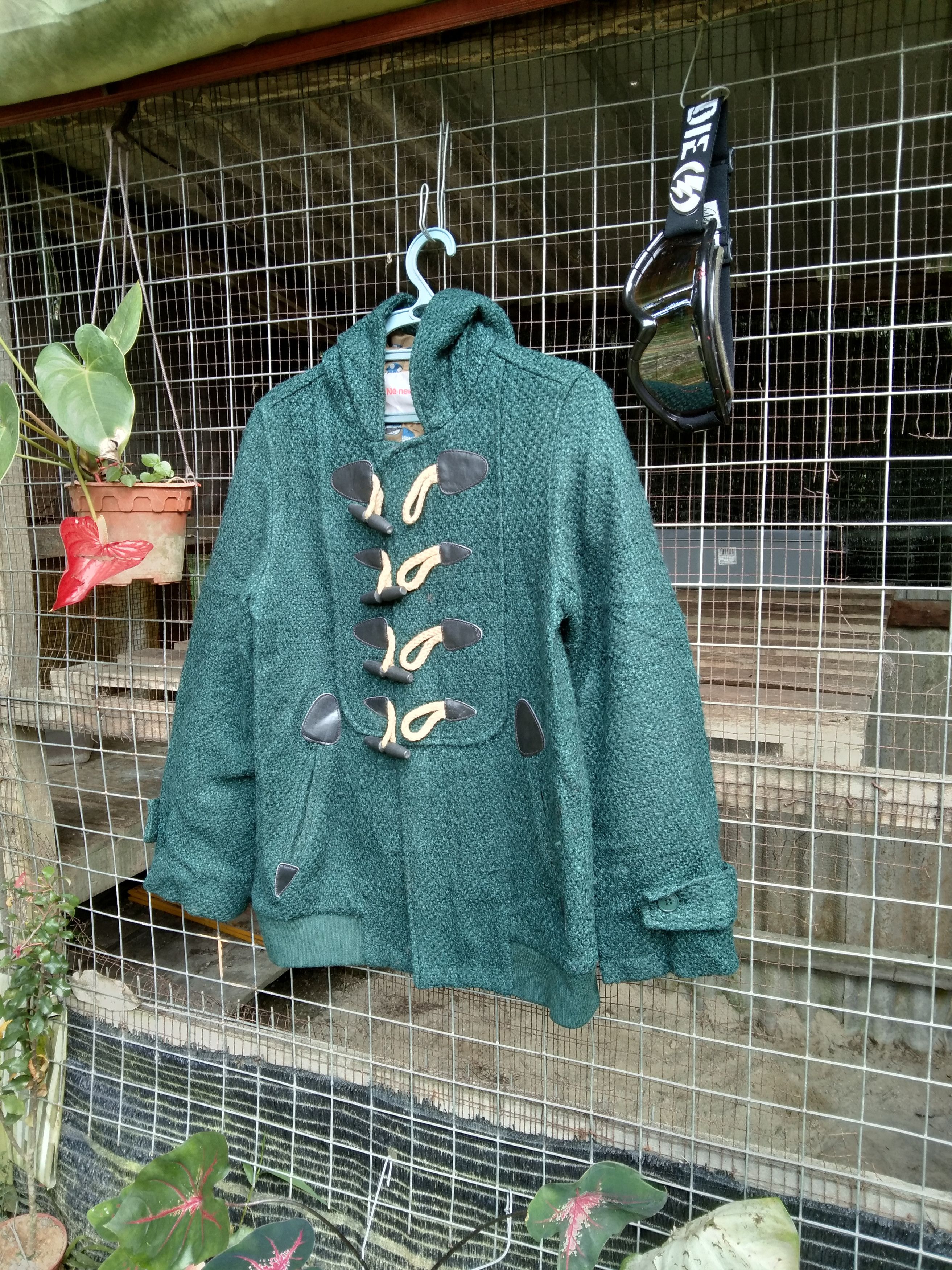 Issey Miyake × Ne-Net ISSEY MIYAKE NE-NET WOOL DUFFLE COAT Size US S / EU 44-46 / 1 - 3 Thumbnail