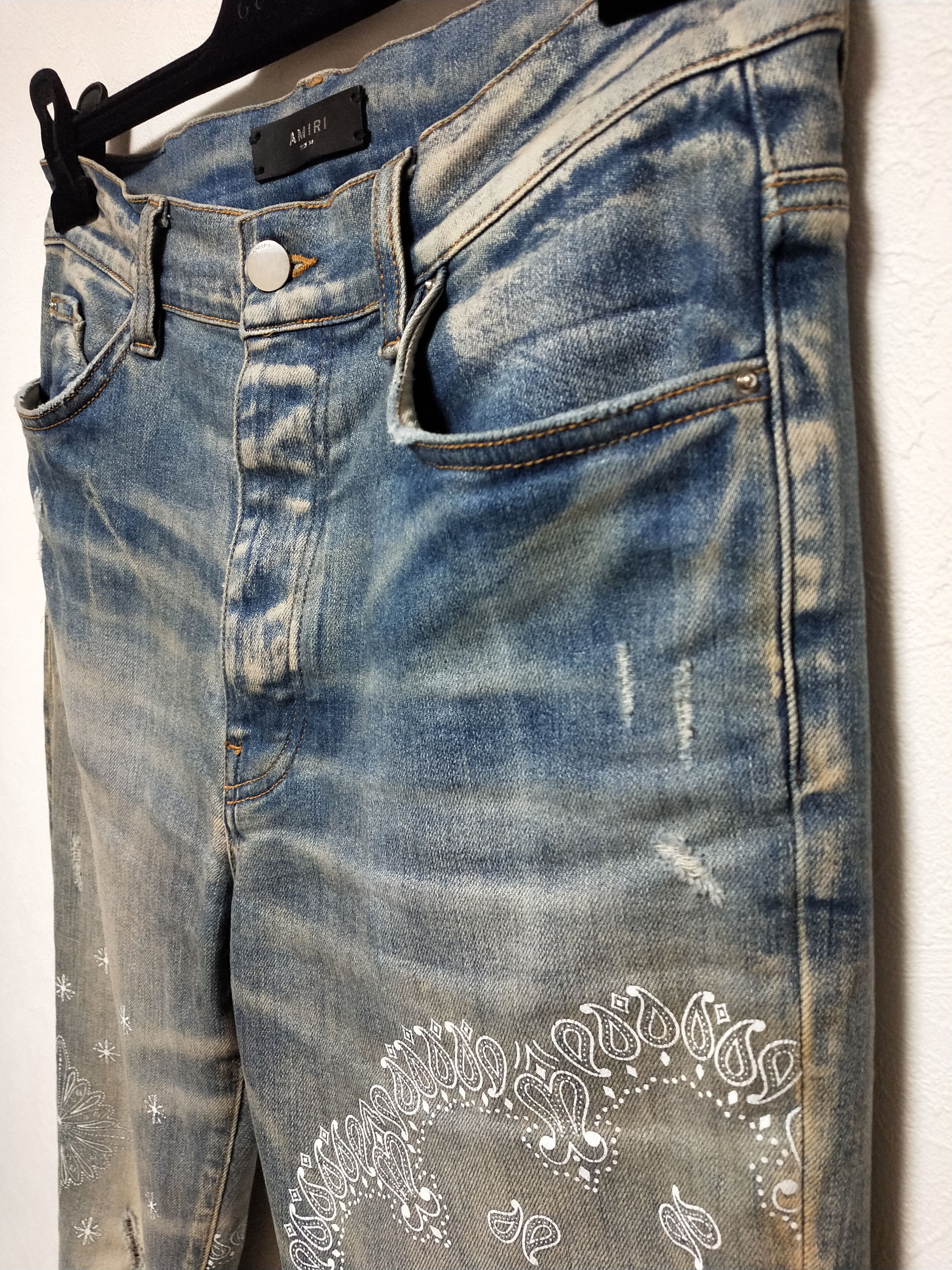 Amiri Bandana Paisley Clay Print Jeans Size US 34 / EU 50 - 4 Thumbnail
