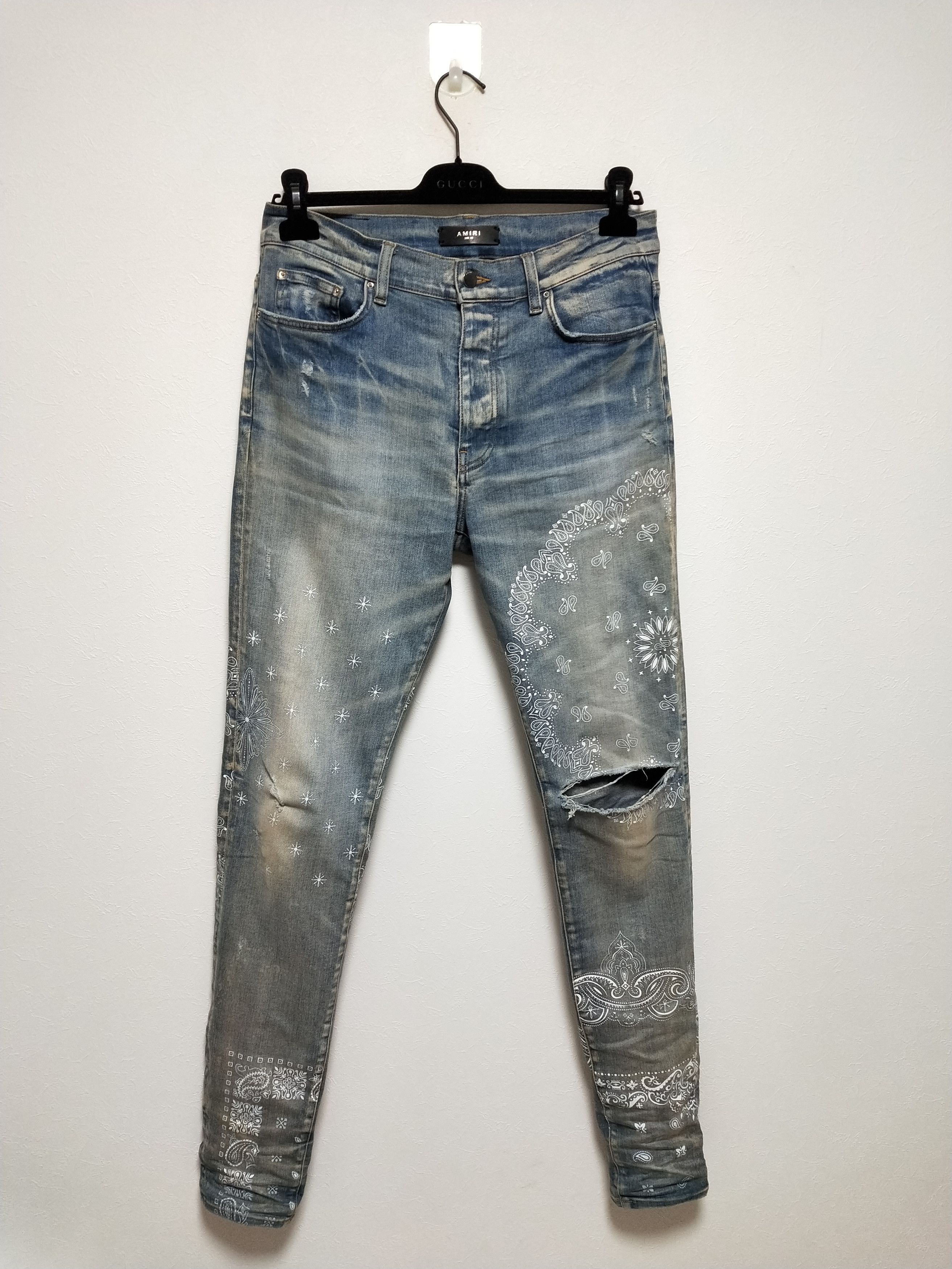 Amiri Bandana Paisley Clay Print Jeans Size US 34 / EU 50 - 1 Thumbnail