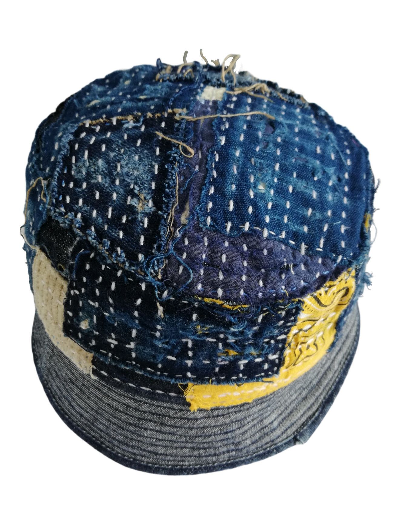 Japanese Brand 🔥Authentic🇯🇵 Boro Patchwork Sashiko Fisherman Bucket Hat Size ONE SIZE - 12 Thumbnail