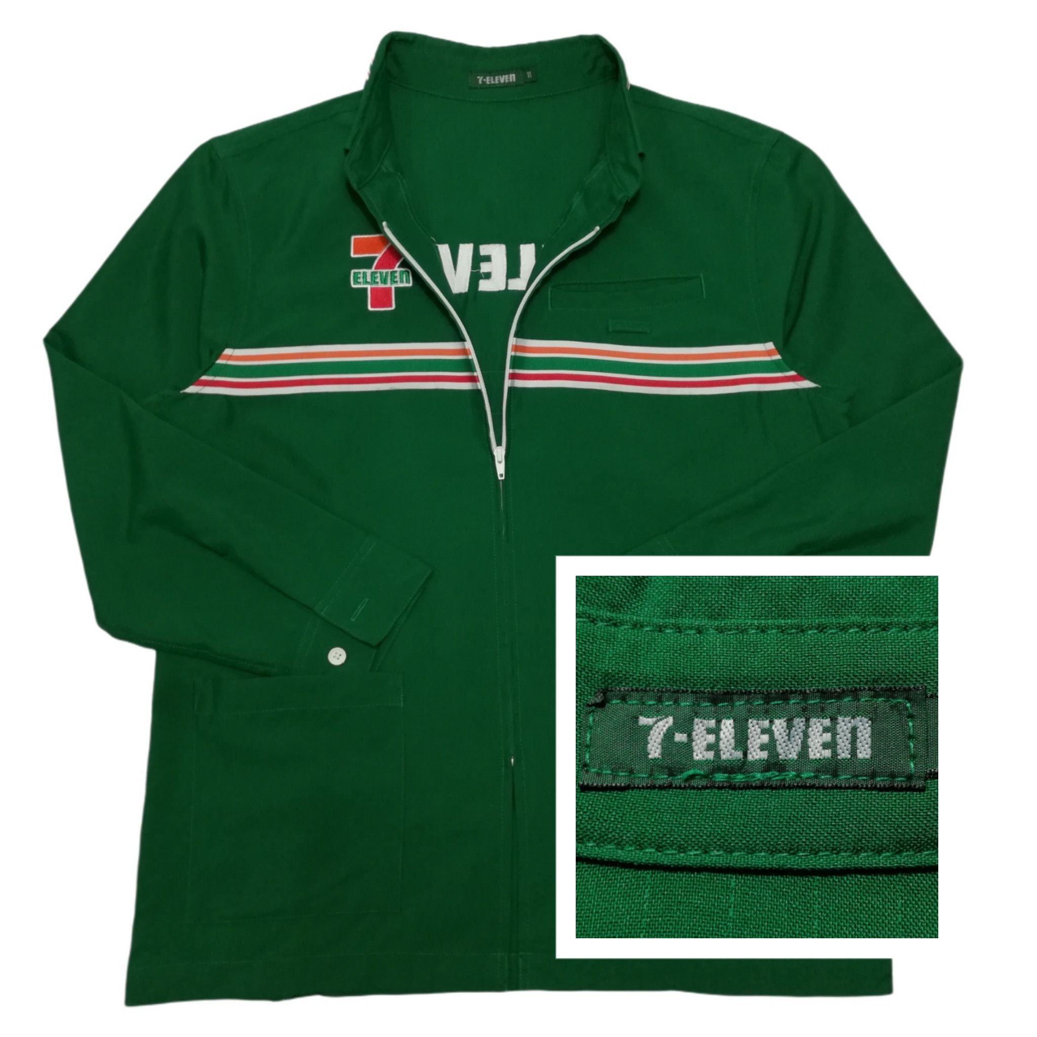 Seven 7 × Vintage 🔥Seven 7 Eleven Big Felt Logo Convertible Zip Work Shirt Size US M / EU 48-50 / 2 - 1 Thumbnail