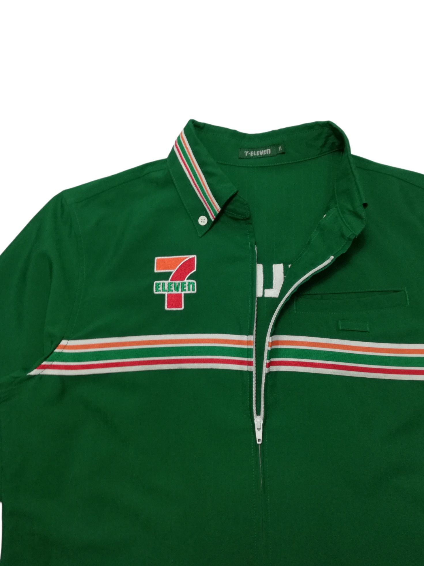 Seven 7 × Vintage 🔥Seven 7 Eleven Big Felt Logo Convertible Zip Work Shirt Size US M / EU 48-50 / 2 - 4 Thumbnail