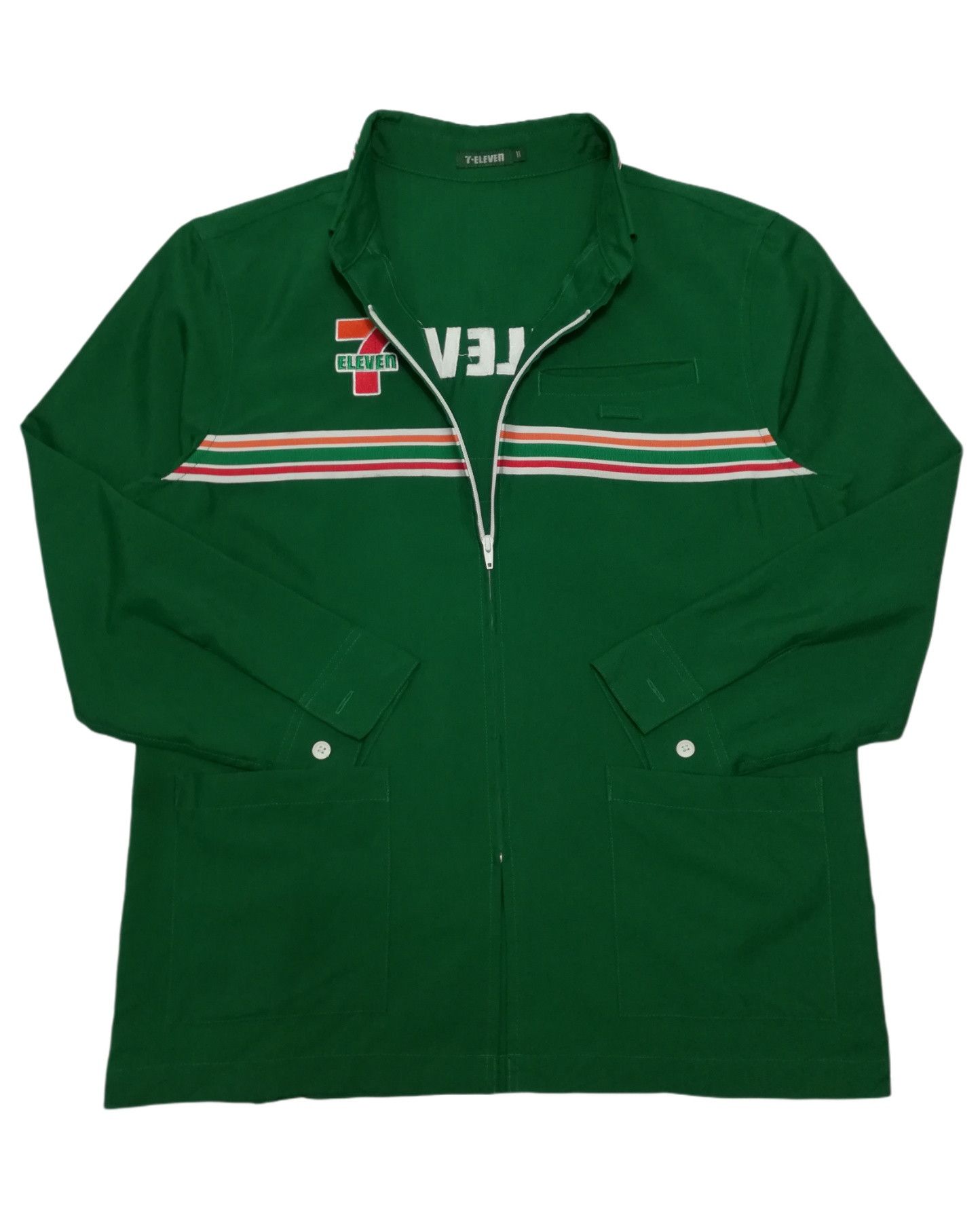 Seven 7 × Vintage 🔥Seven 7 Eleven Big Felt Logo Convertible Zip Work Shirt Size US M / EU 48-50 / 2 - 3 Thumbnail