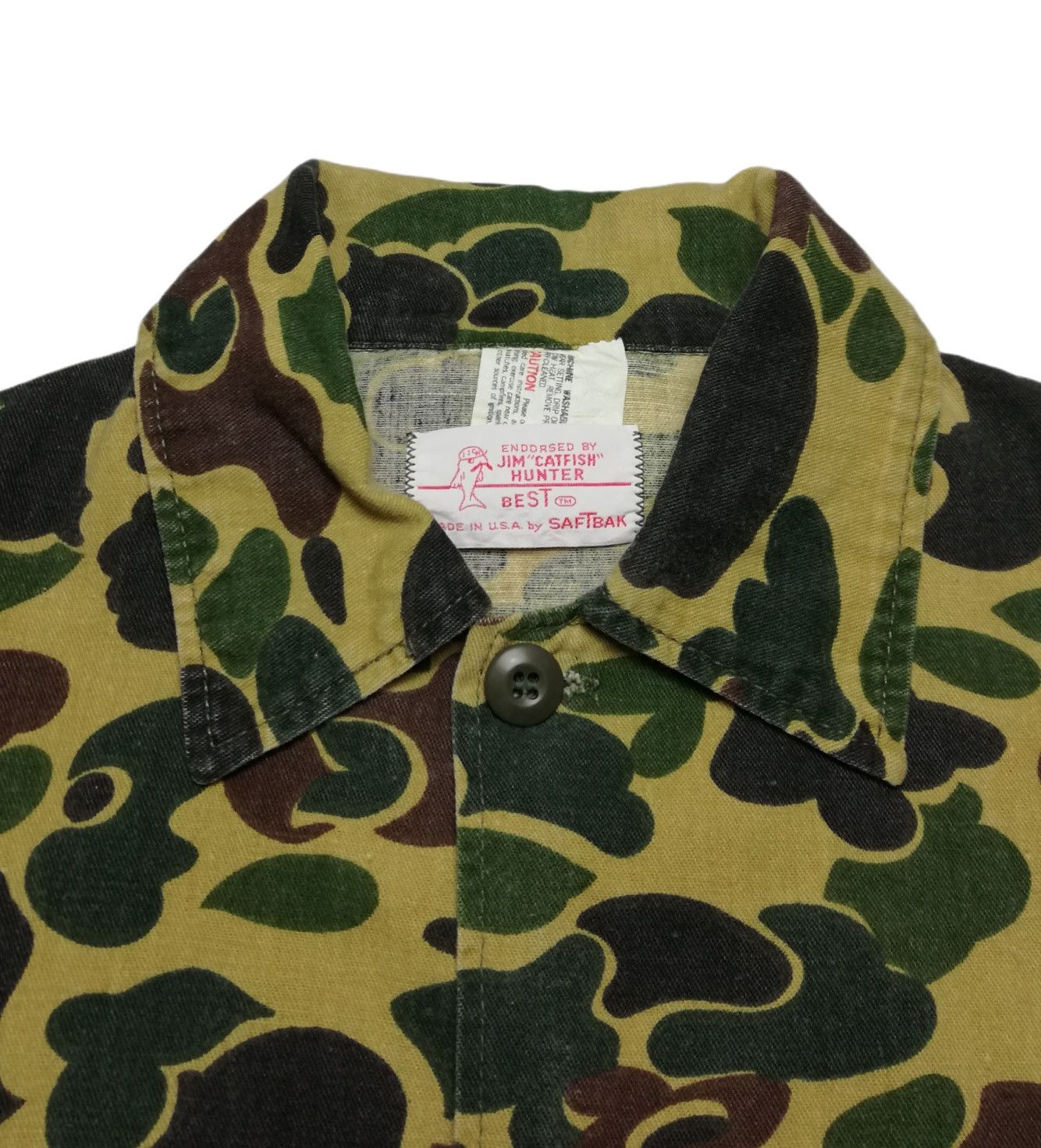 SafTbak × Vintage 🔥DOPE OG Vintage 70's Camouflage Duck Hunter Over-Shirt Size US L / EU 52-54 / 3 - 15 Thumbnail