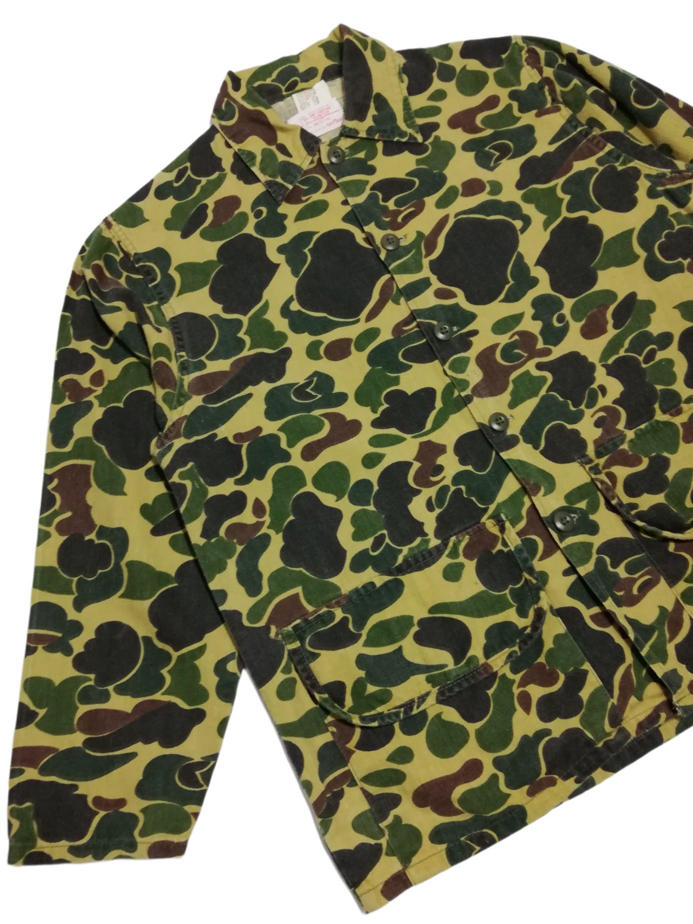 SafTbak × Vintage 🔥DOPE OG Vintage 70's Camouflage Duck Hunter Over-Shirt Size US L / EU 52-54 / 3 - 8 Thumbnail