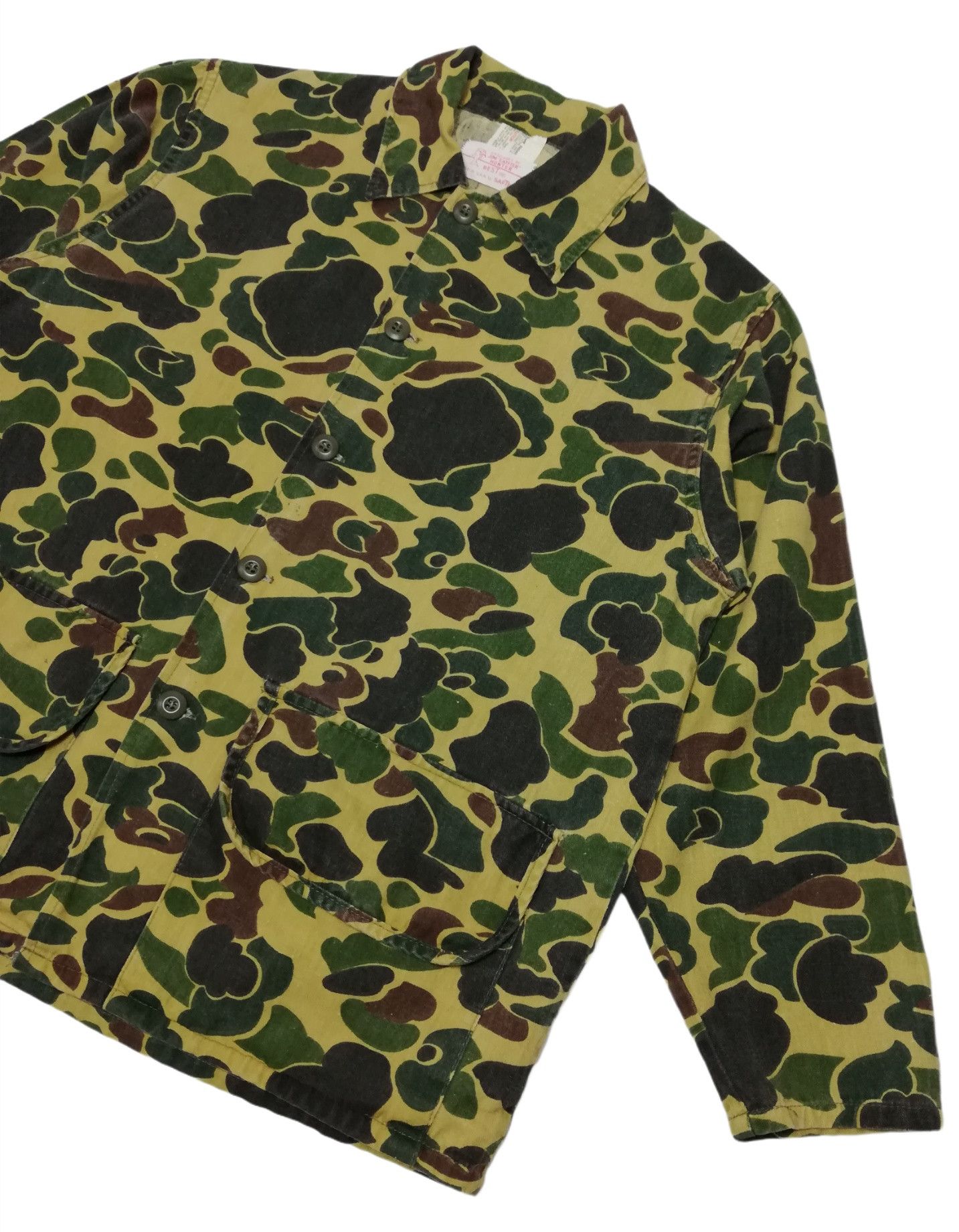 SafTbak × Vintage 🔥DOPE OG Vintage 70's Camouflage Duck Hunter Over-Shirt Size US L / EU 52-54 / 3 - 9 Thumbnail