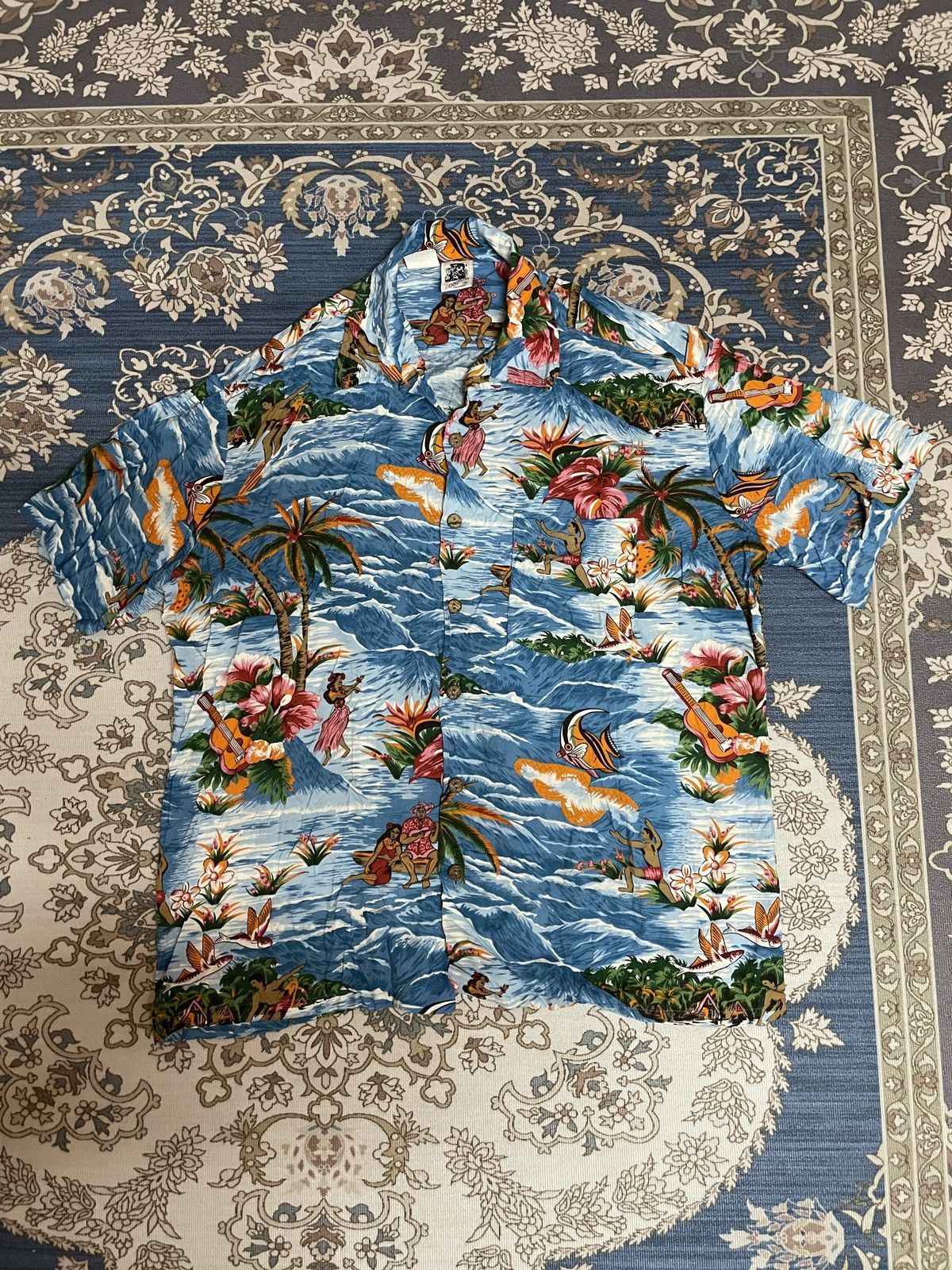 Other Kennington California Hawaiian shirt Hula Girl Dancer 80's Size US XL / EU 56 / 4 - 3 Thumbnail