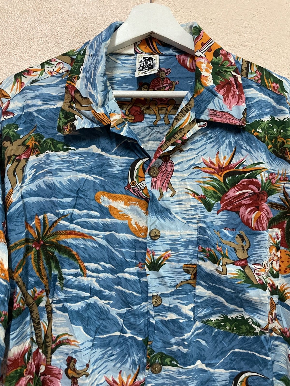 Other Kennington California Hawaiian shirt Hula Girl Dancer 80's Size US XL / EU 56 / 4 - 2 Thumbnail