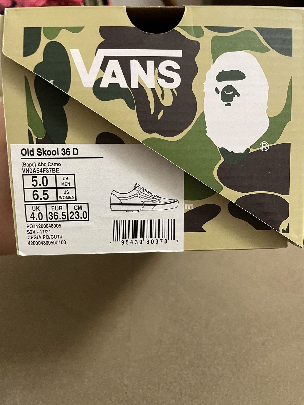 Bape × Vans Bape X Vans Old skool 36 D ABC Camo size 5 Size US 5 / EU 37 - 5 Thumbnail
