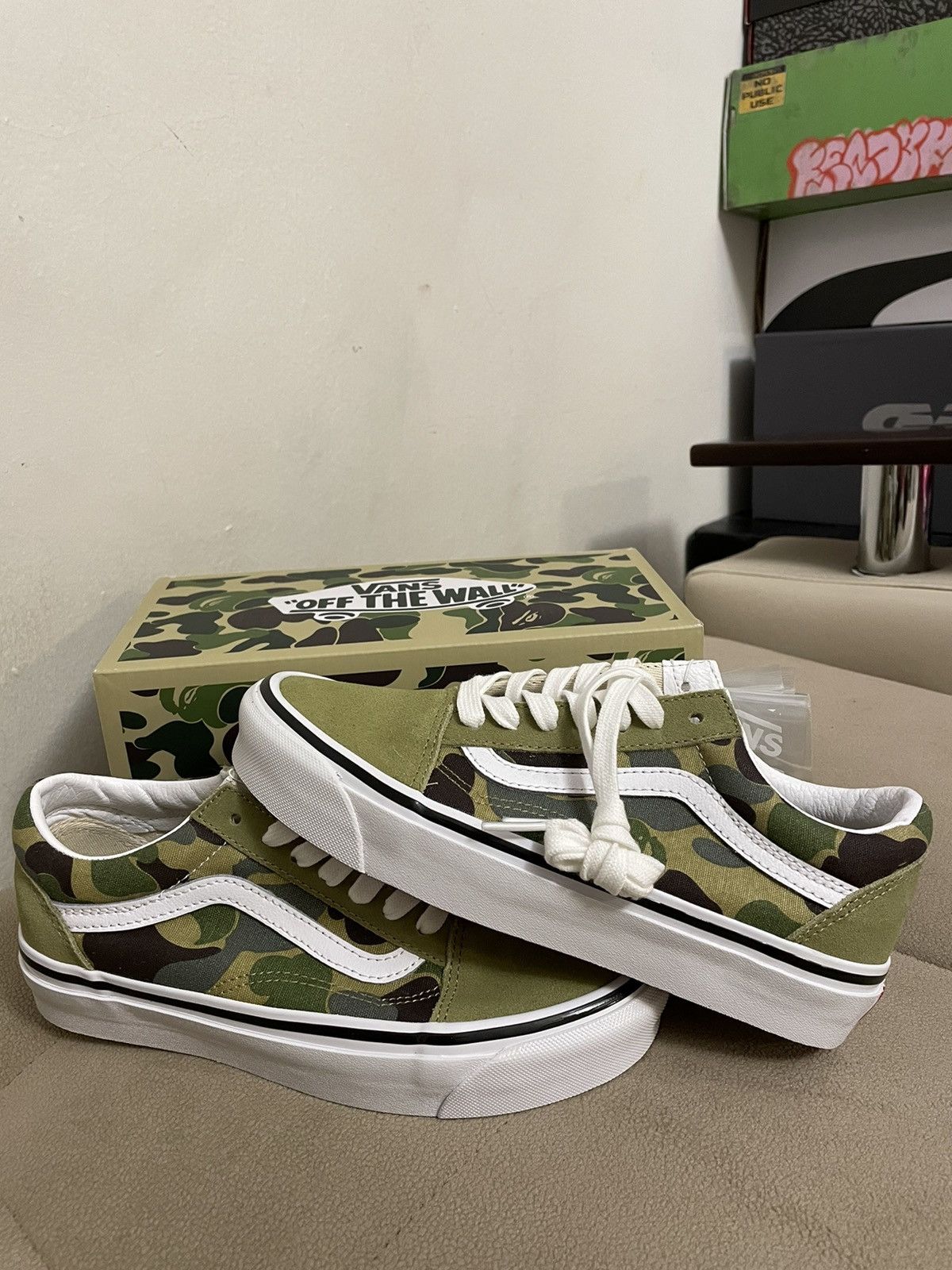 Bape × Vans Bape X Vans Old skool 36 D ABC Camo size 5 Size US 5 / EU 37 - 1 Thumbnail