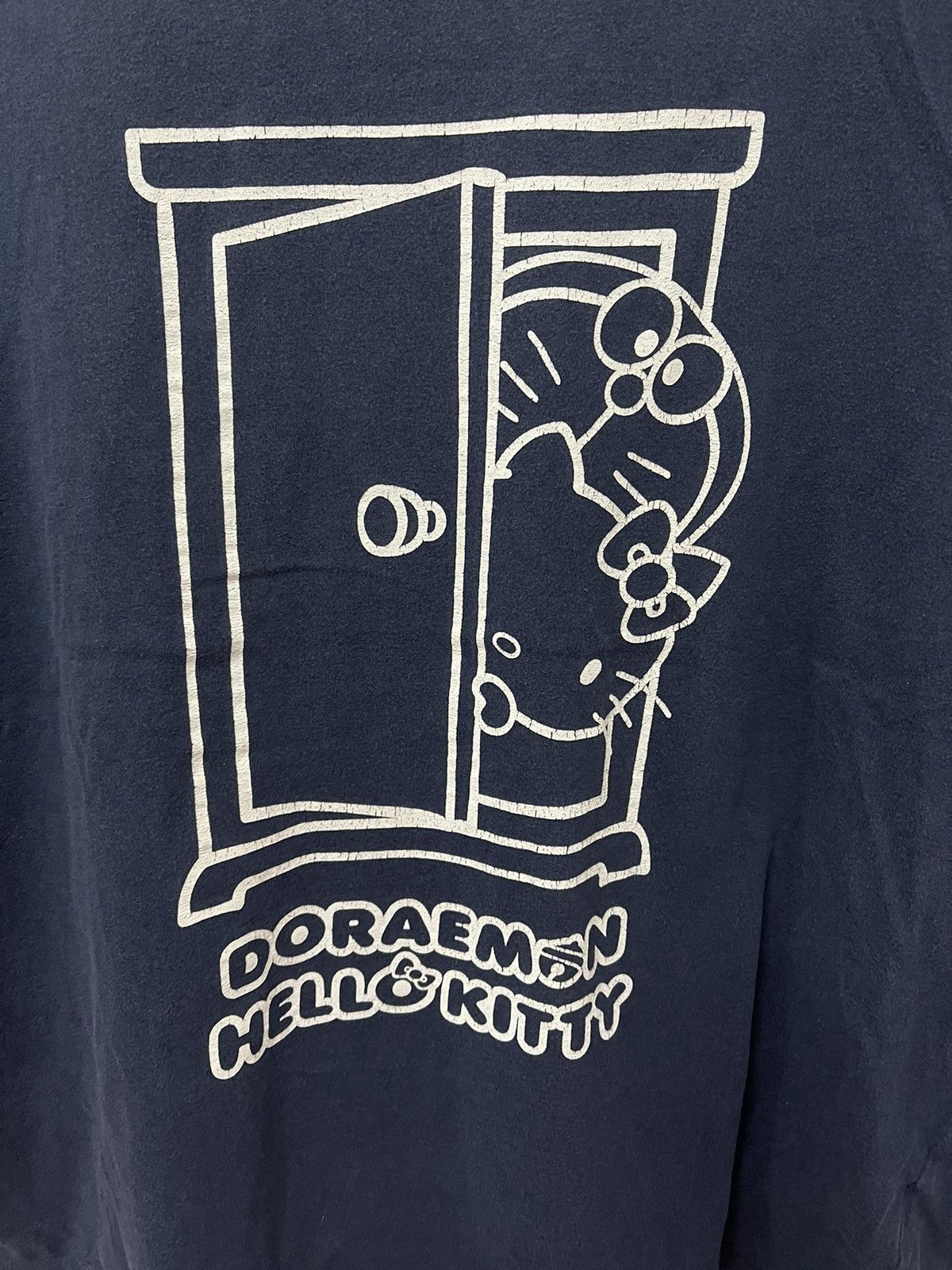 Japanese Brand × Vintage Vintage Doraemon X Hello Kitty Big Logo Graphic Art Tshirt Size US L / EU 52-54 / 3 - 2 Thumbnail