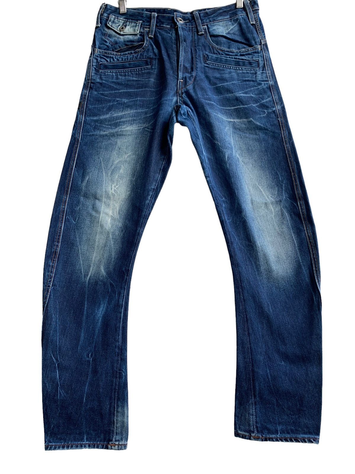 G-Star Designer G-Star Raw Distressed Curved Leg Denim Size US 32 / EU 48 - 3 Thumbnail